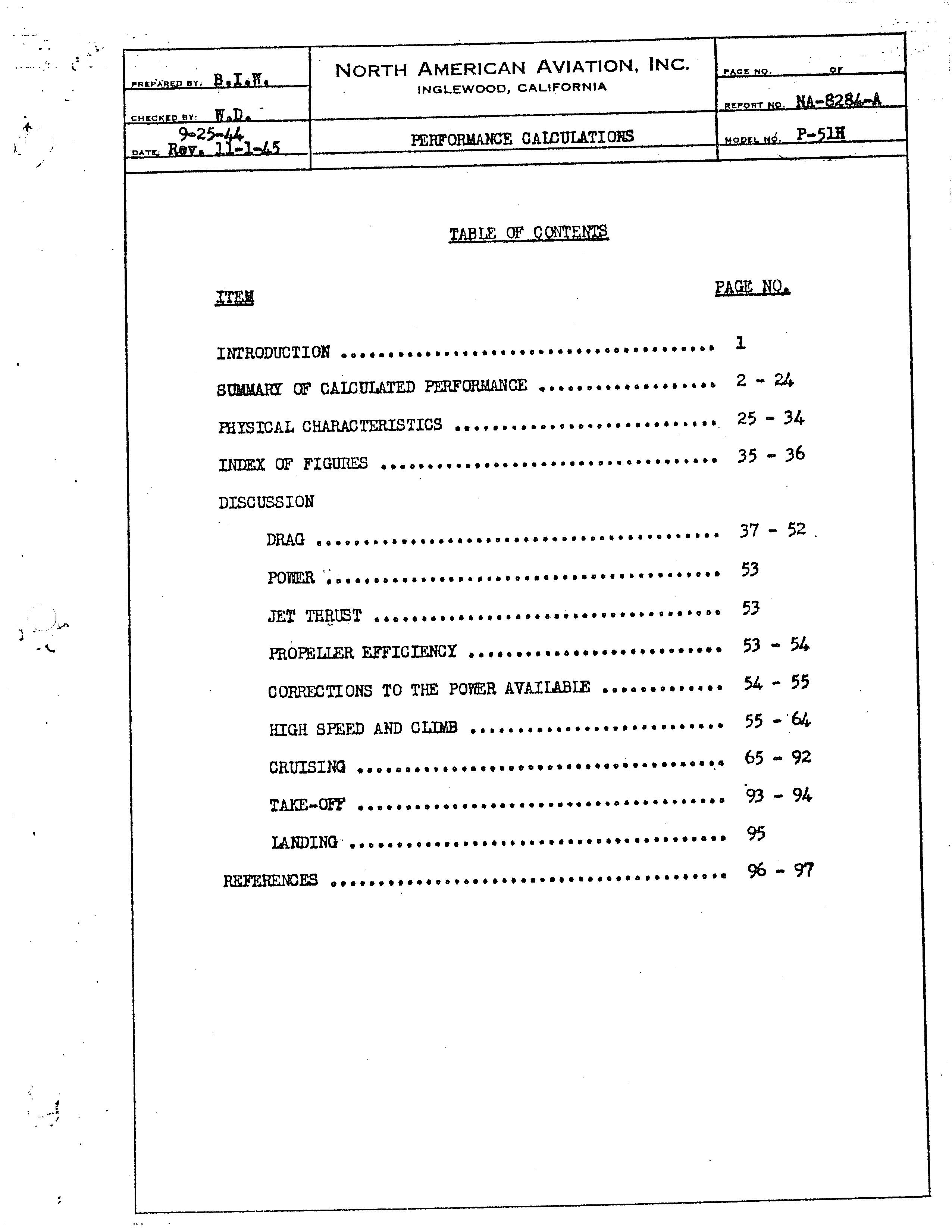 Sample page 3 from AirCorps Library document: Performance Calculations for P-51H (NA-126) Airplanes