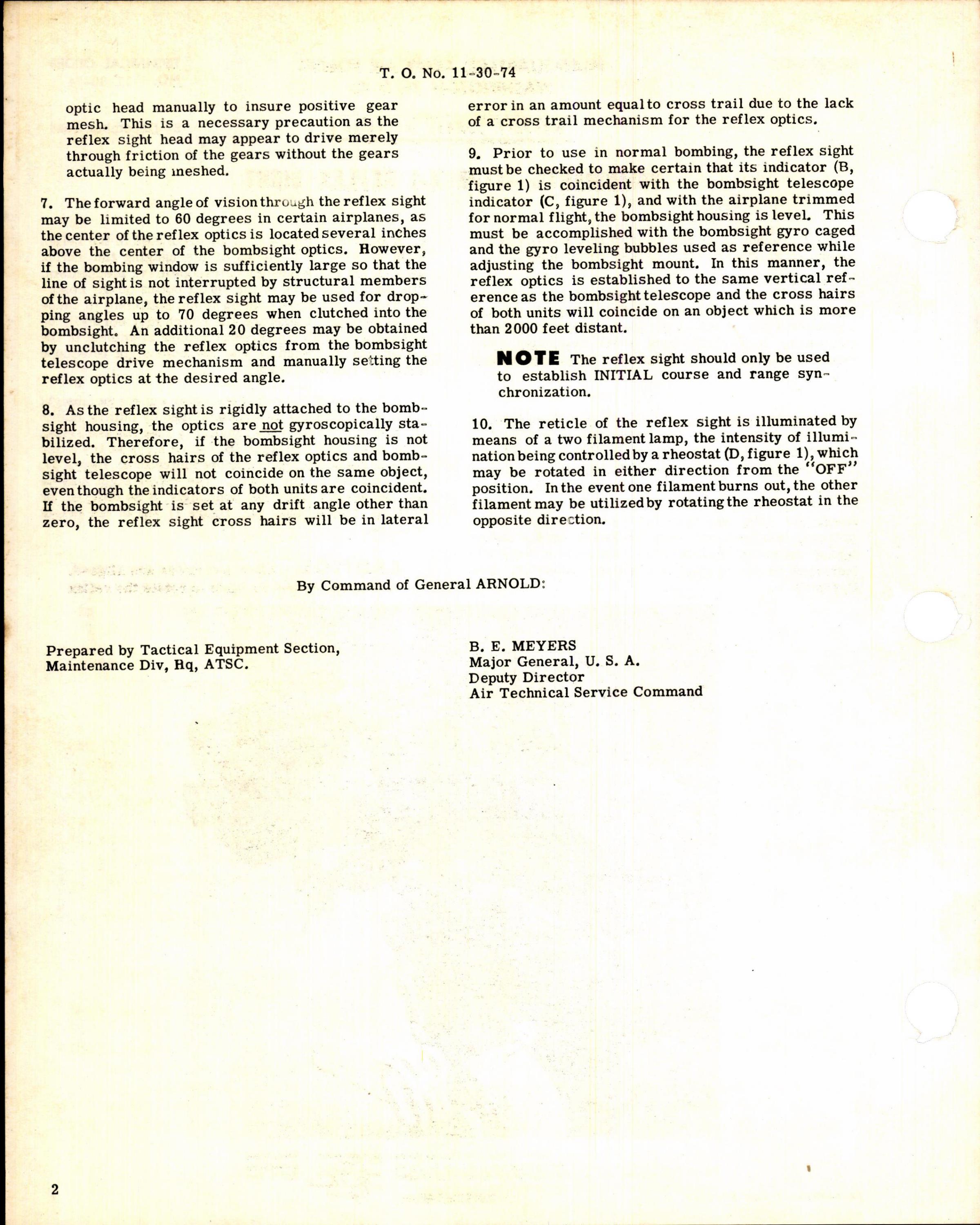 Sample page 2 from AirCorps Library document: Bombsights - Type X-1 Reflex Sight