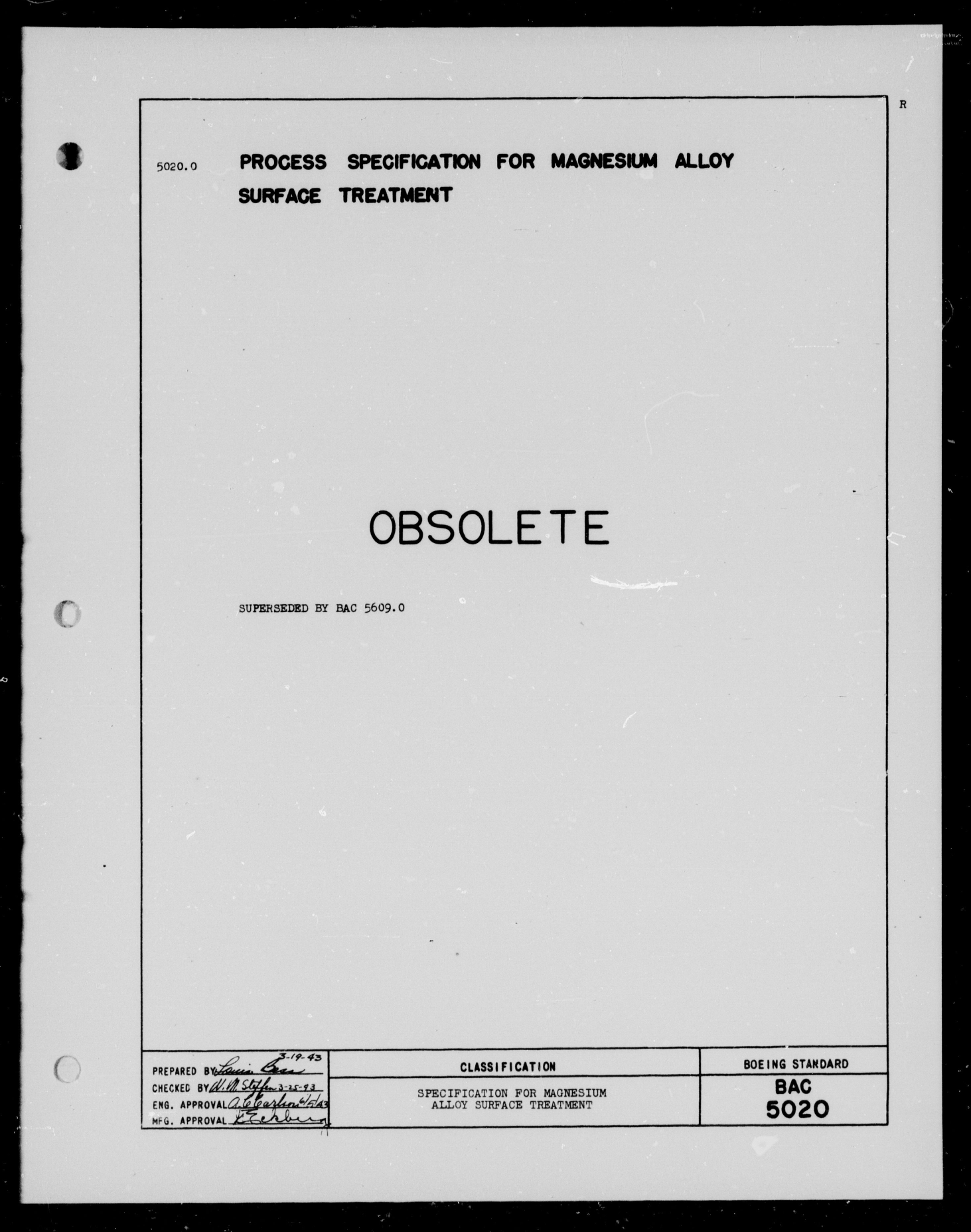 Sample page 1 from AirCorps Library document: Magnesium Alloy Surface Treatment