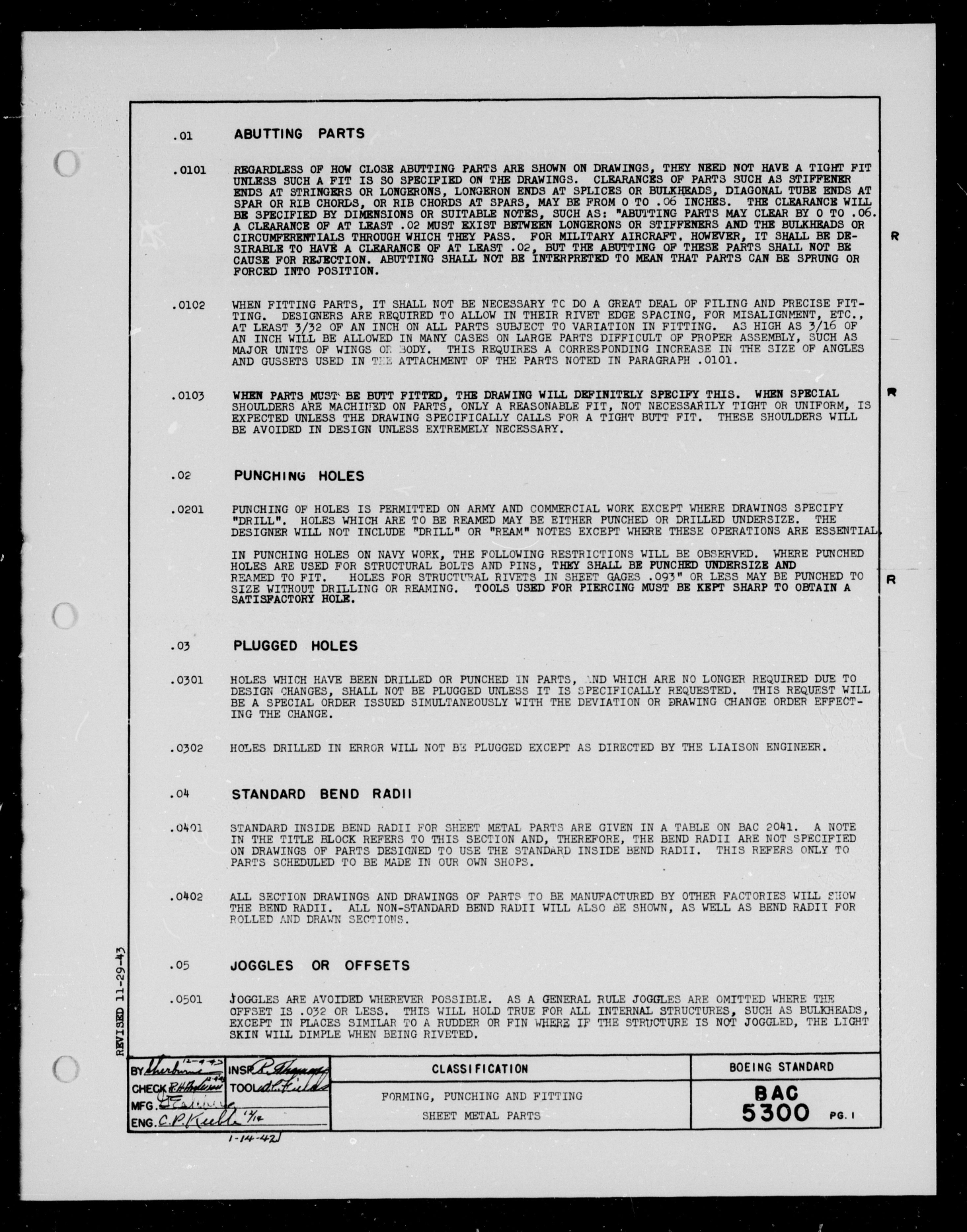 Sample page 1 from AirCorps Library document: Forming, Punching, and Fitting Sheet Metal Parts