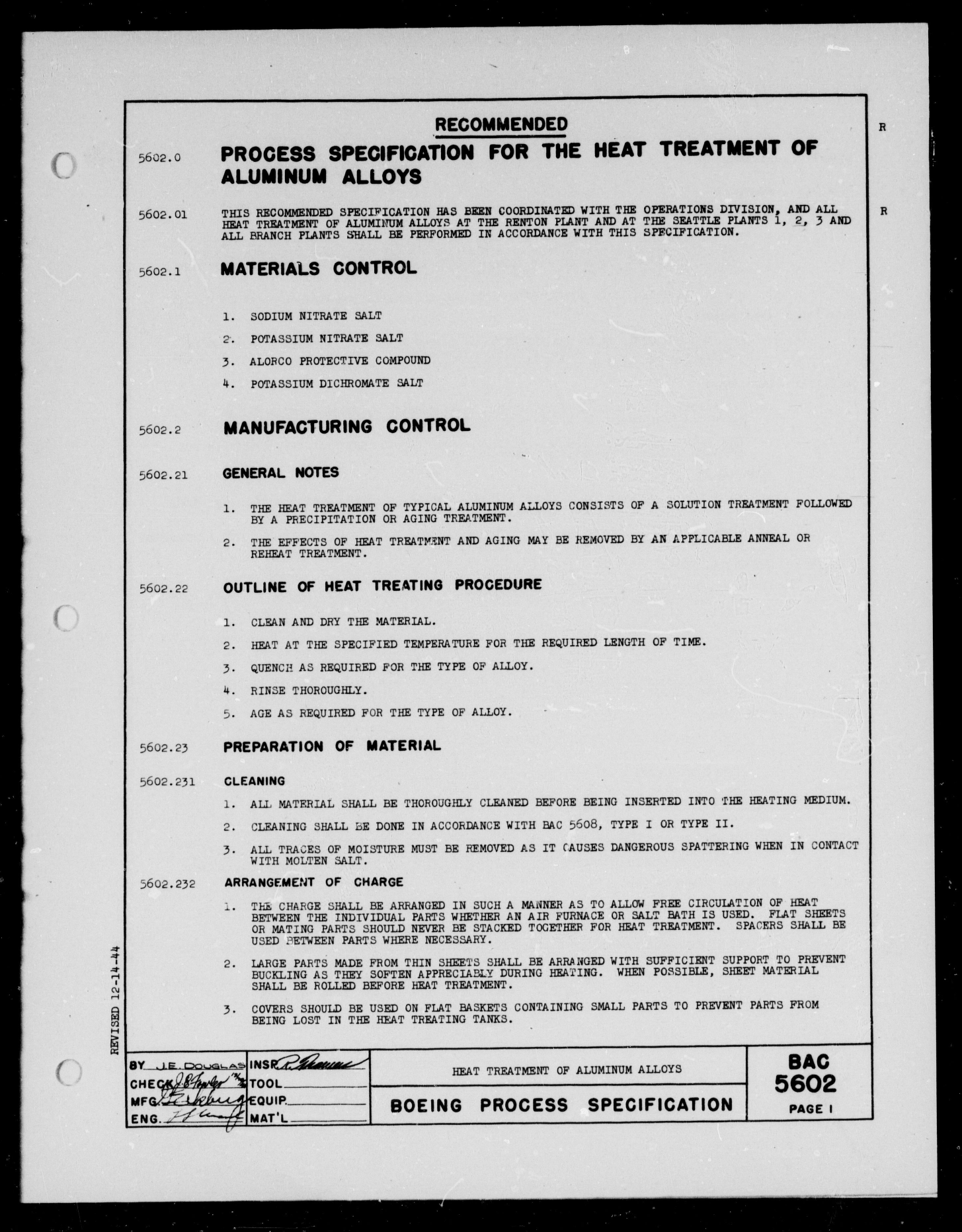 Sample page 1 from AirCorps Library document: Heat Treatment of Aluminum Alloys