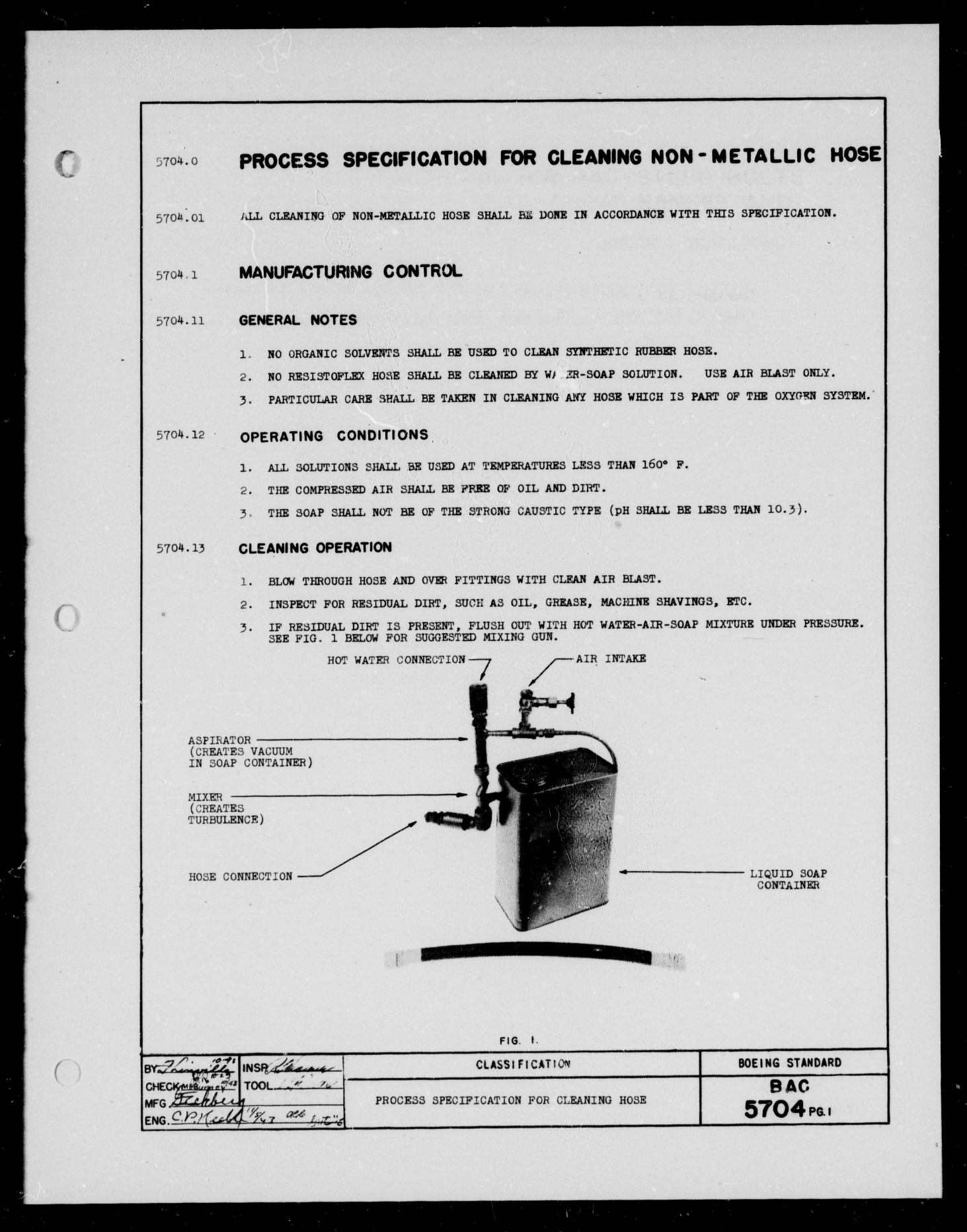 Sample page 1 from AirCorps Library document: Cleaning Hose