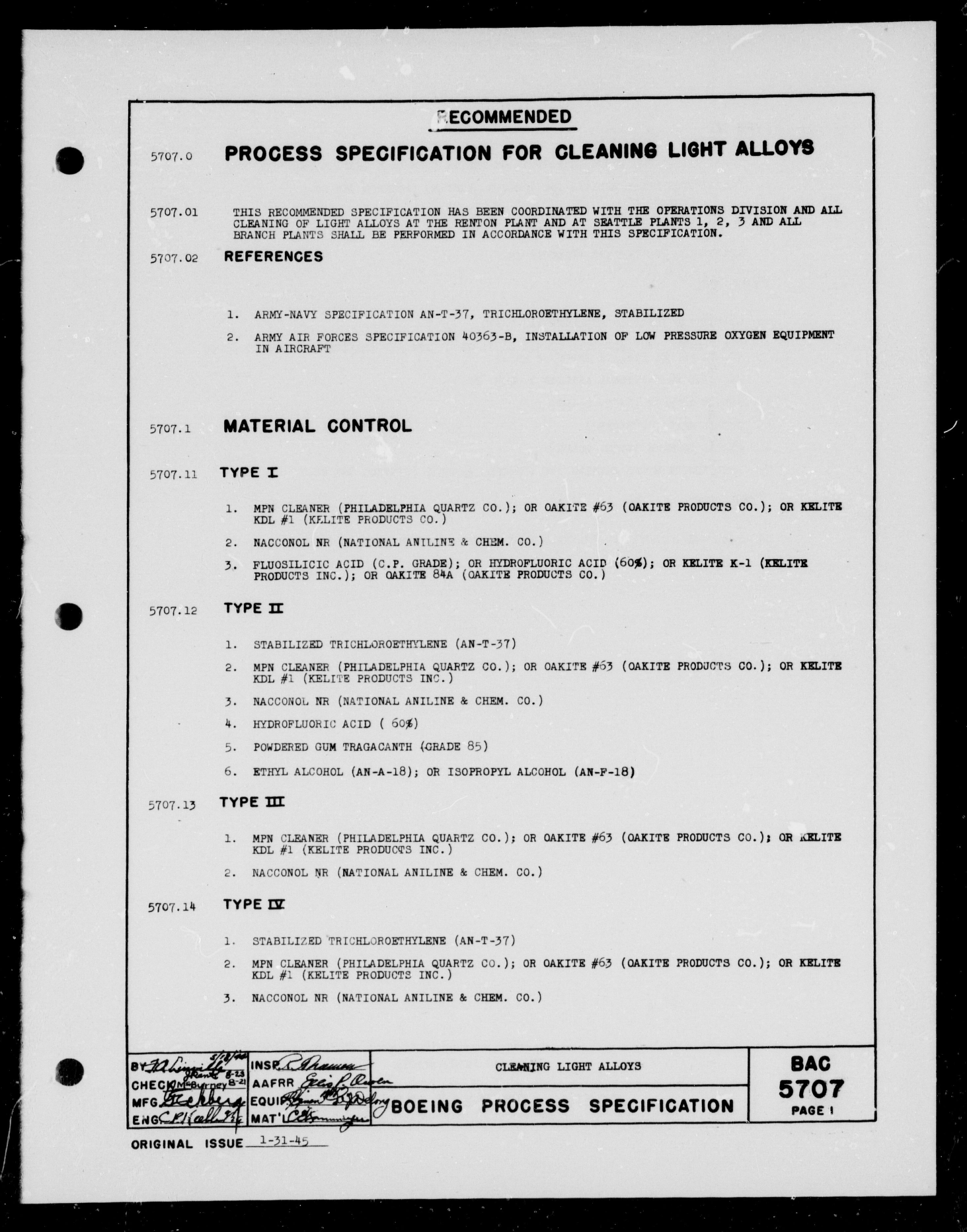 Sample page 1 from AirCorps Library document: Cleaning Light Alloys