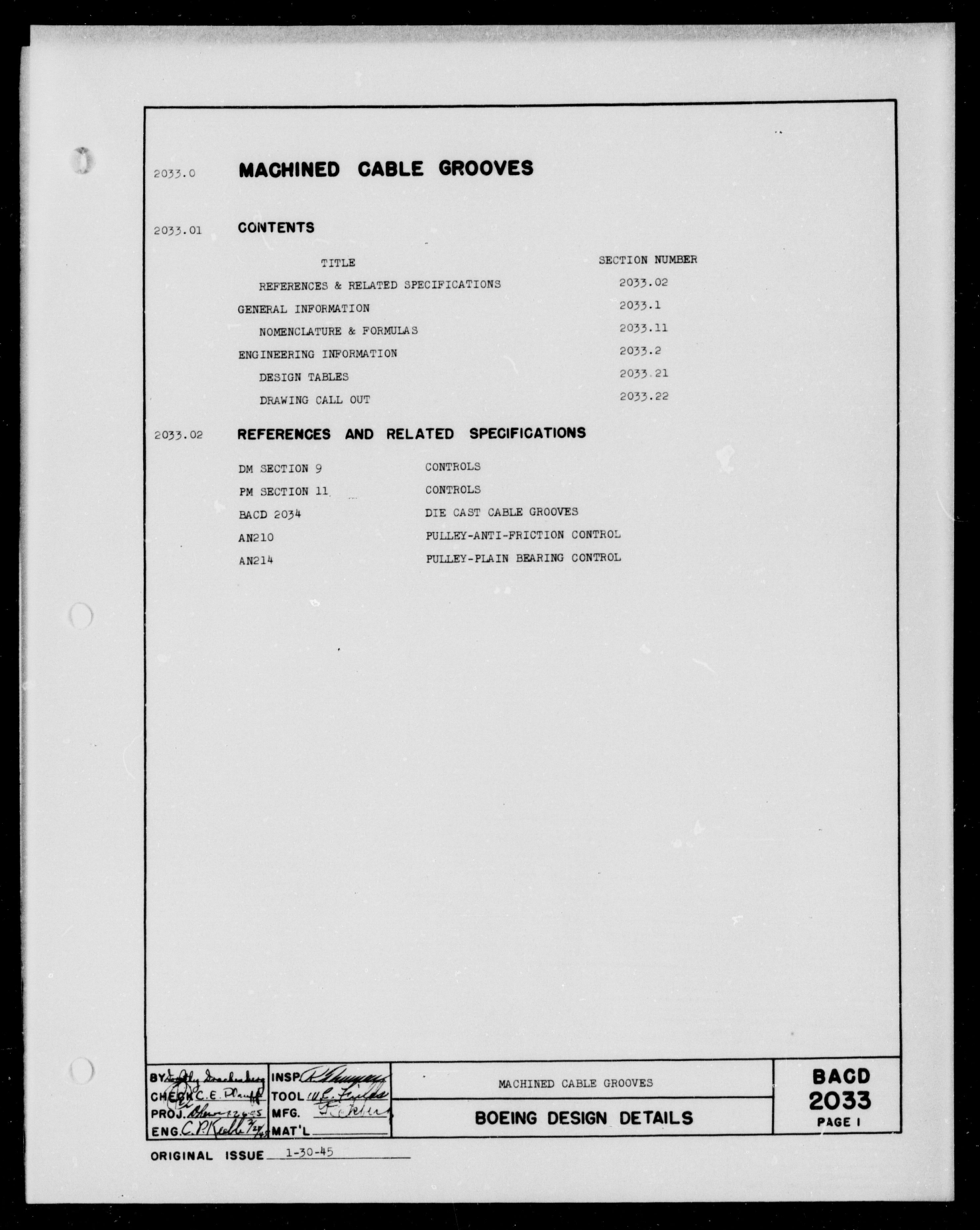 Sample page 1 from AirCorps Library document: Machined Cable Grooves