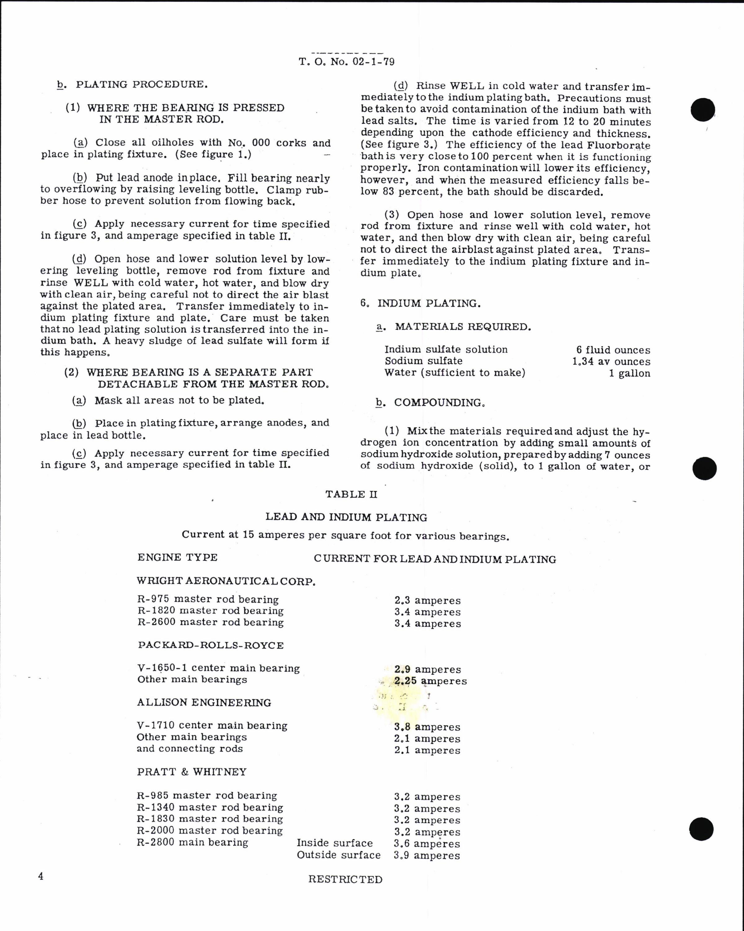 Sample page 4 from AirCorps Library document: Lead & Indium Plating on Bronze, Lead-Copper & Silver Bearings in Engines