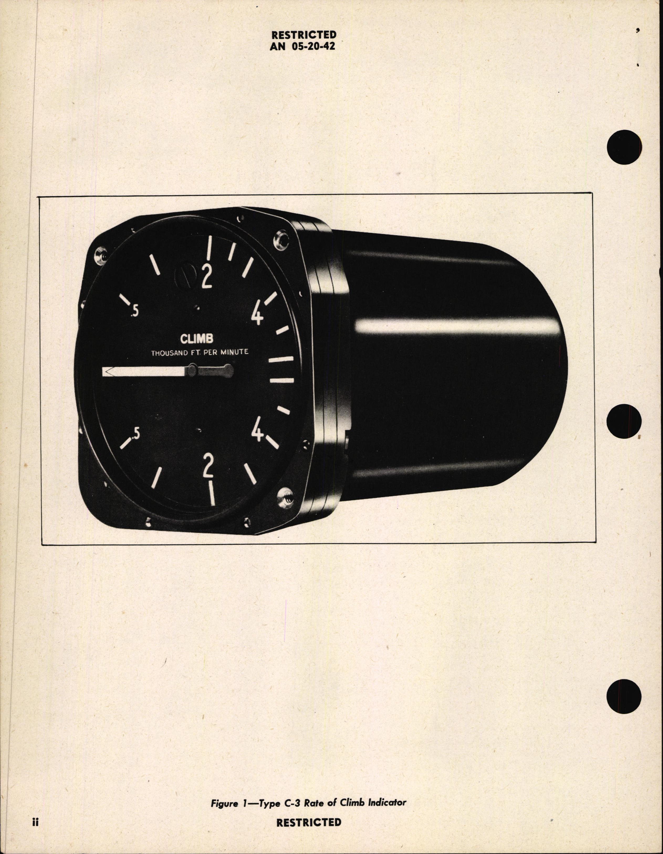 Sample page 4 from AirCorps Library document: Handbook of Instructions with Parts Catalog for Type C-3 Rate of Climb Indicator