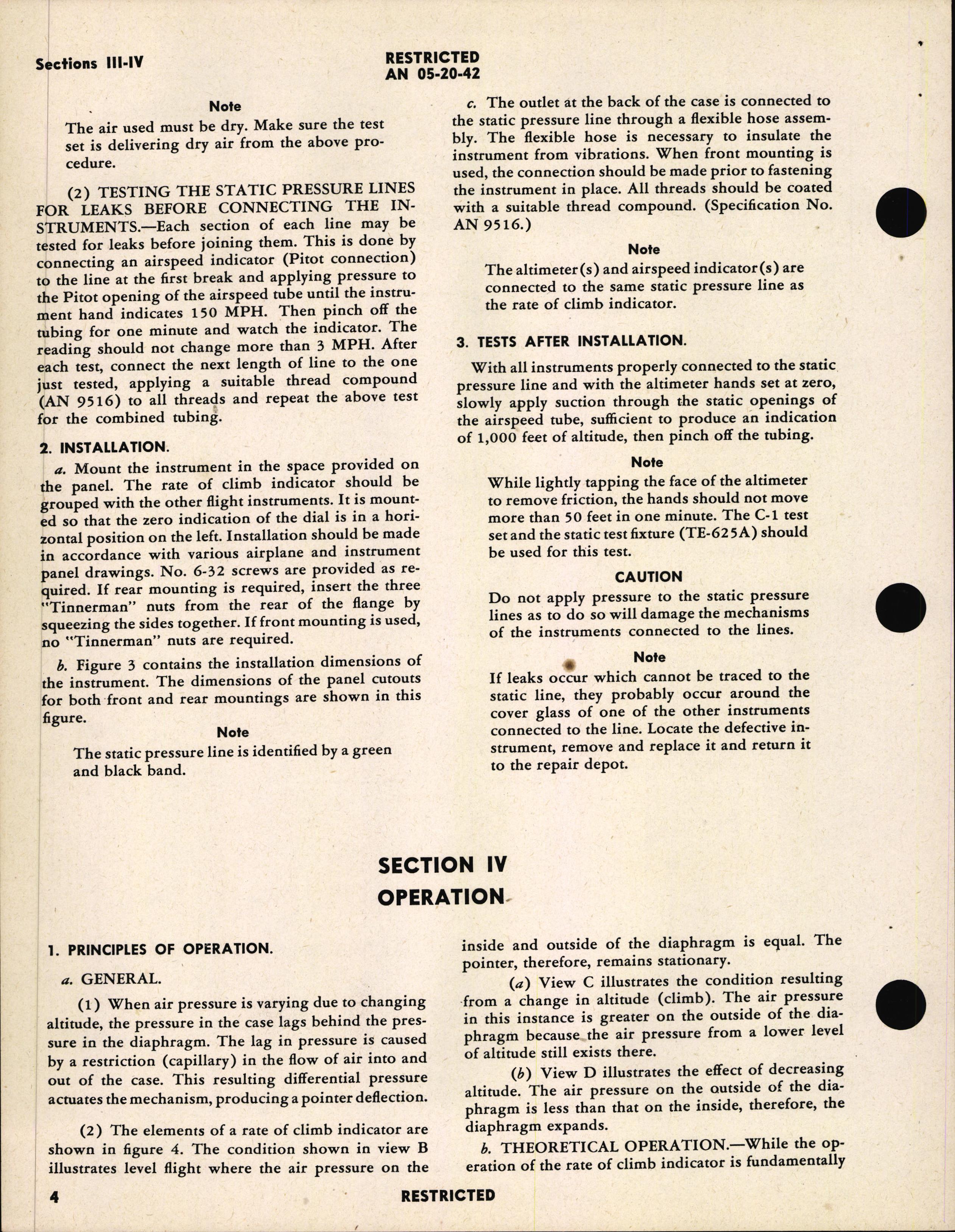 Sample page 8 from AirCorps Library document: Handbook of Instructions with Parts Catalog for Type C-3 Rate of Climb Indicator