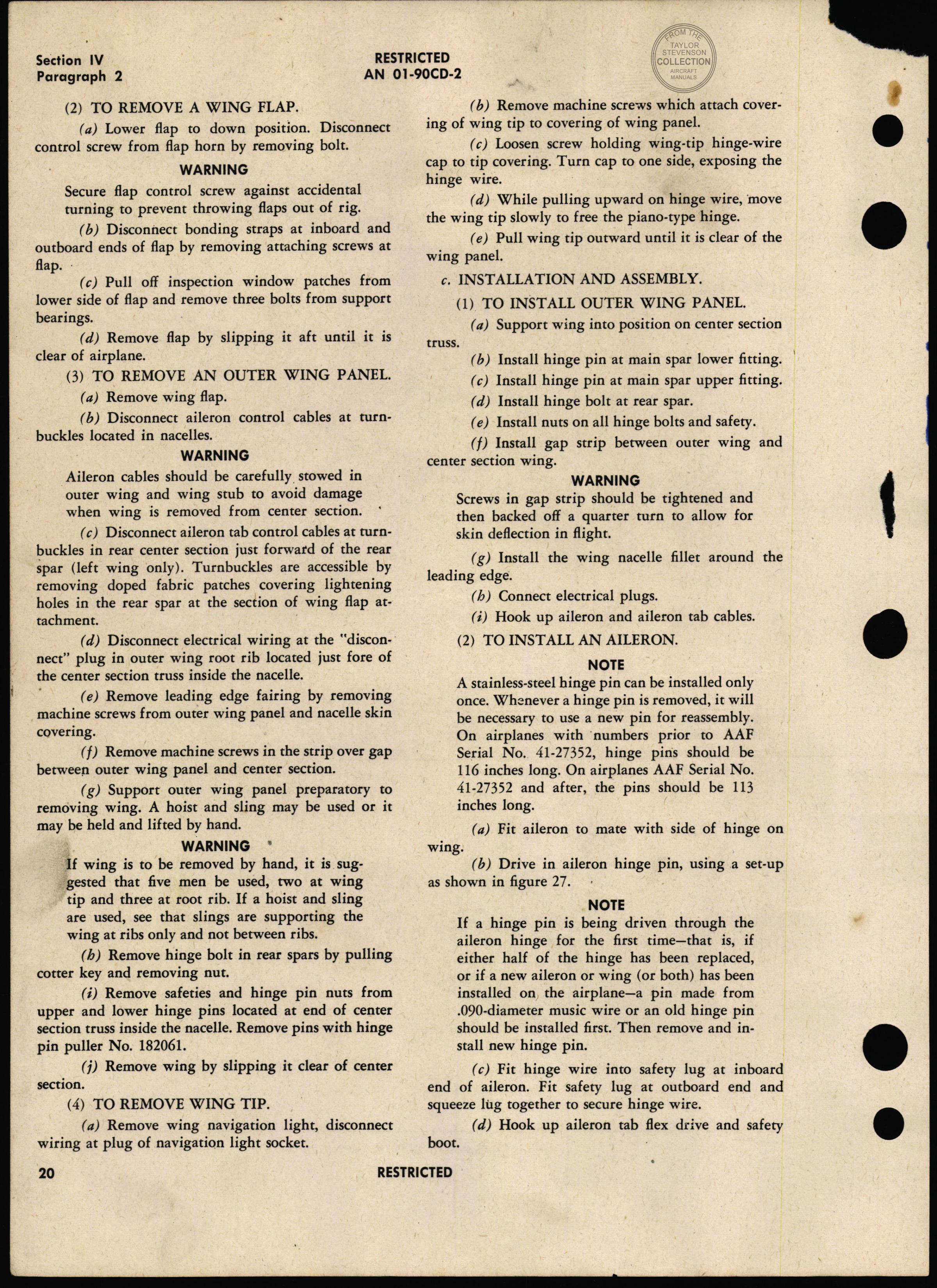 Sample page 24 from AirCorps Library document: Erection & Maintenance Instructions - C-45B - C-45F