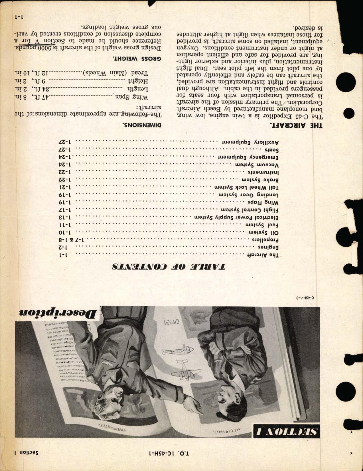 Sample page  11 from AirCorps Library document: C-45H Flight Manual