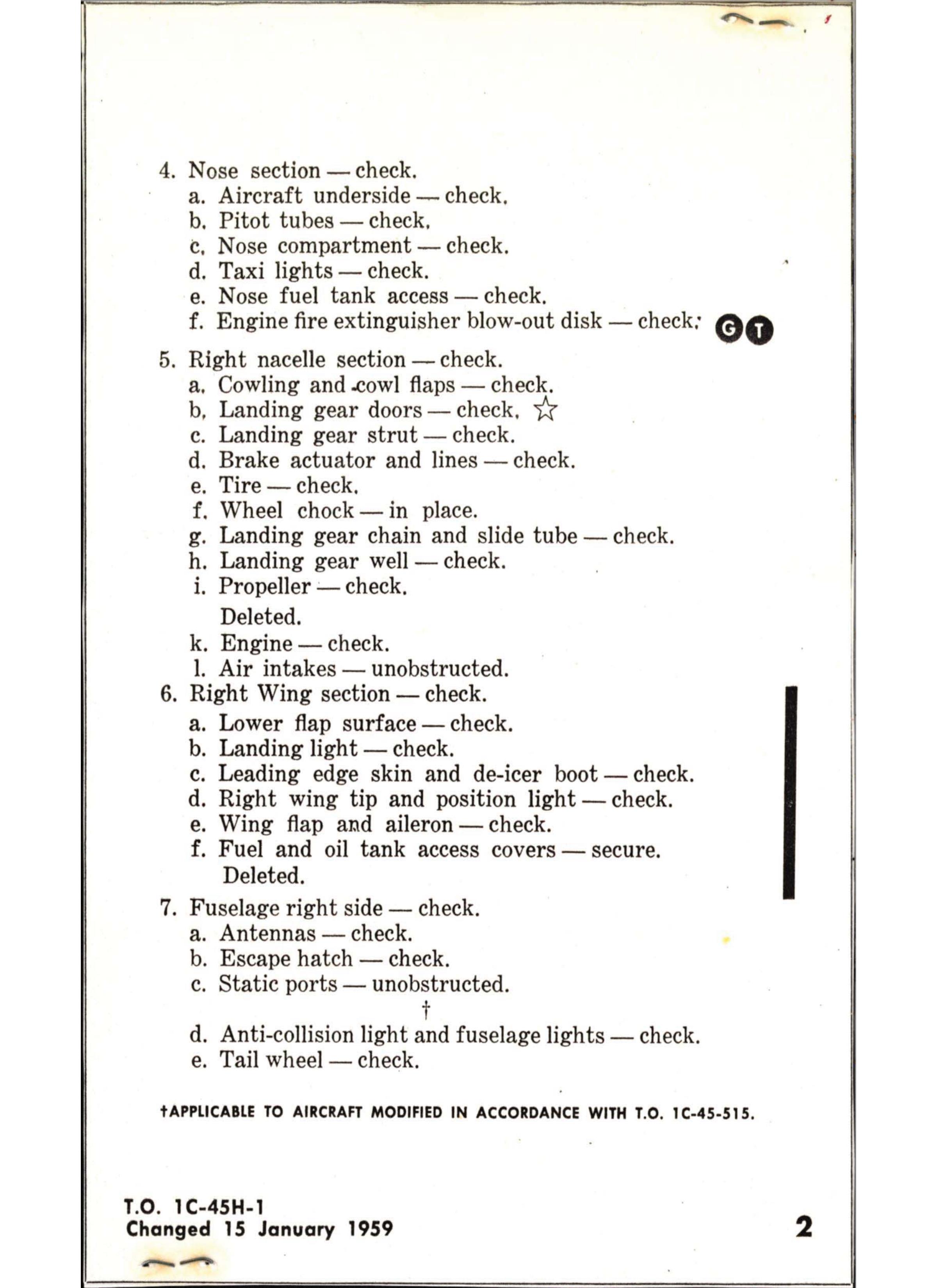 Sample page 2 from AirCorps Library document: C-45H & TC-45H Checklist - Pilots & Copilots