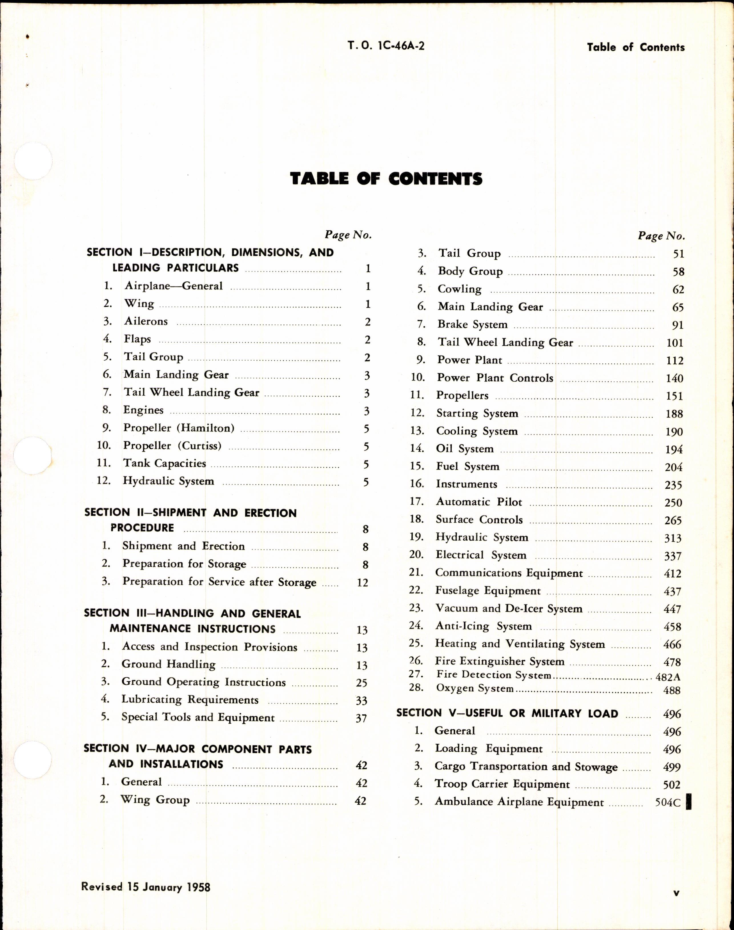 Sample page 5 from AirCorps Library document: Maintenance Instructions for C-46, ZC-46A, C-46D, C-46F & R5C-1