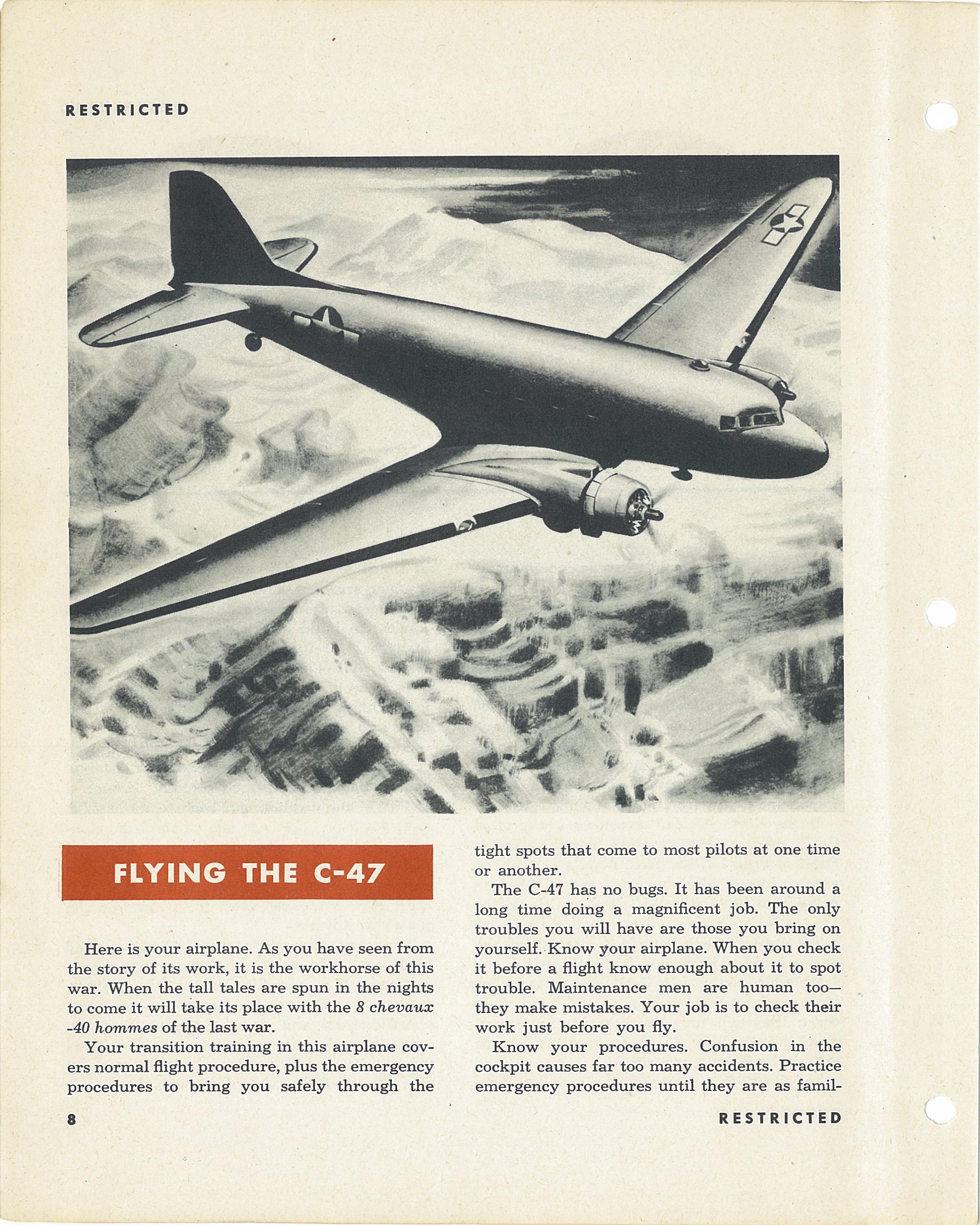 Sample page 10 from AirCorps Library document: Pilot Training Manual for the C-47 Skytrain