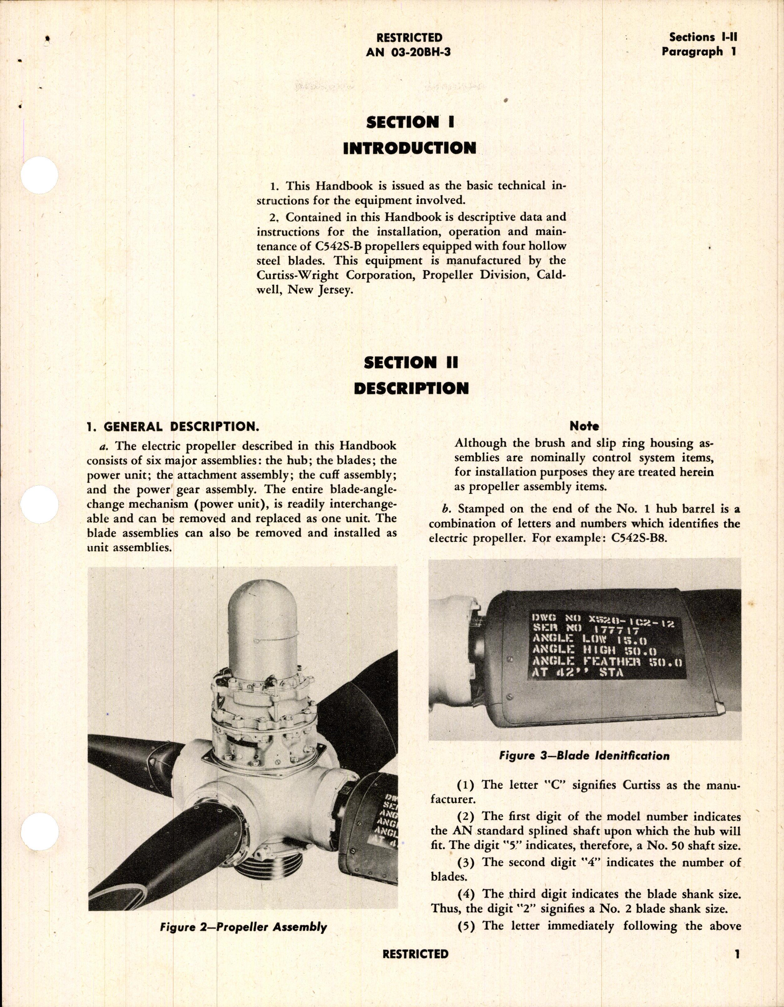 Sample page 11 from AirCorps Library document: Handbook of Instructions with Parts Catalog for Model C542S-B Electric Propellers- Hollow Steel