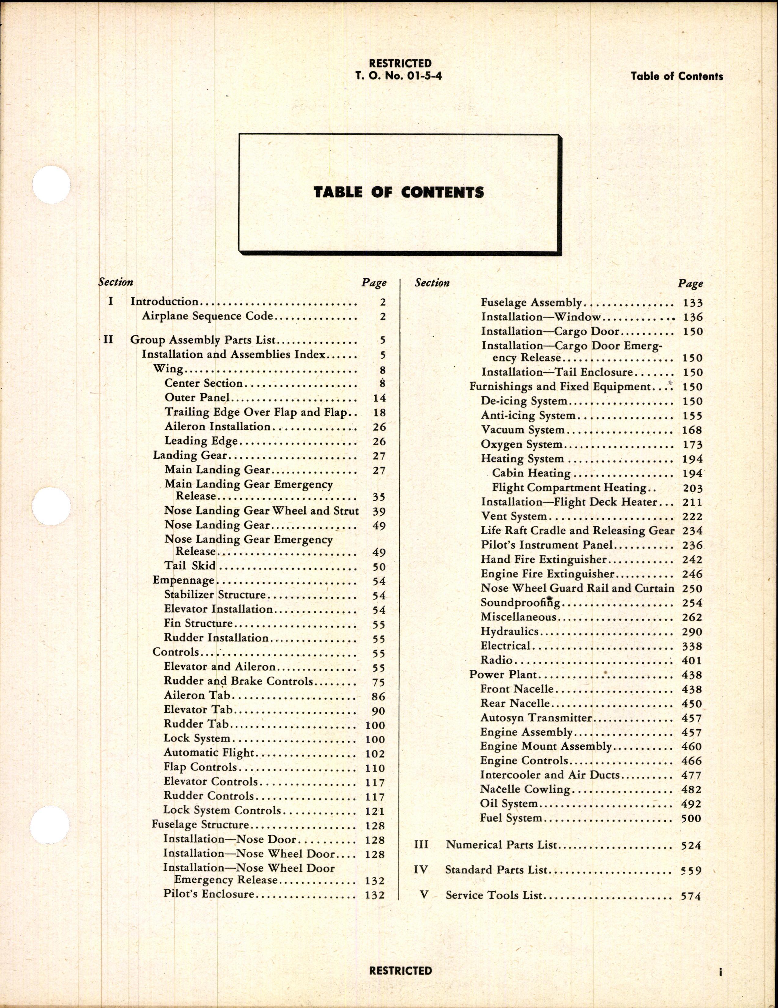 Sample page 3 from AirCorps Library document: Airplane Parts Catalog - C-87, C-87A, AT-22, RY-1 & RY-2