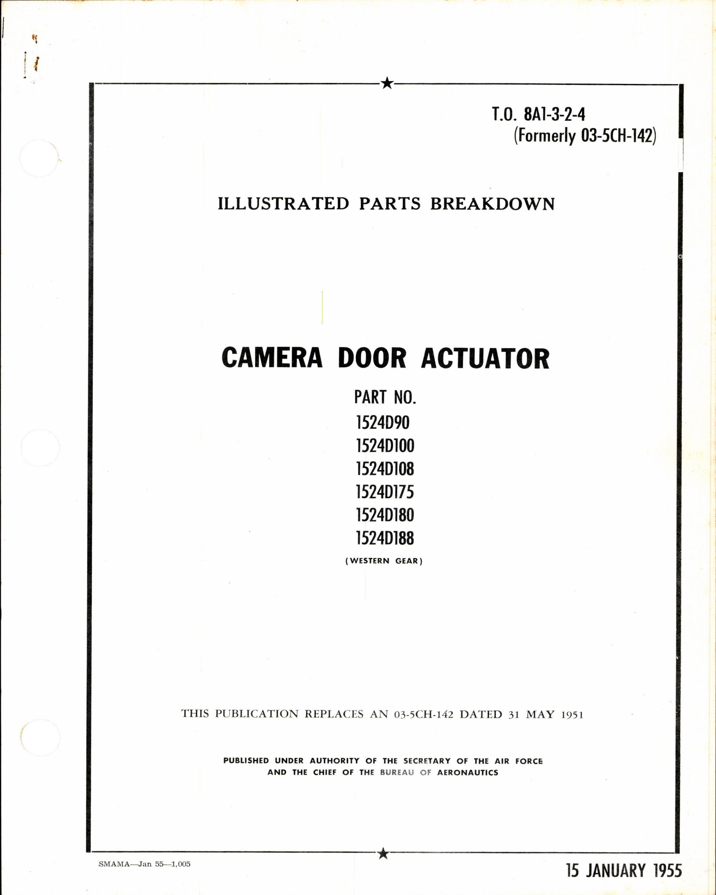 Sample page 1 from AirCorps Library document: Illustrated Parts Breakdown Camera Door Actuator