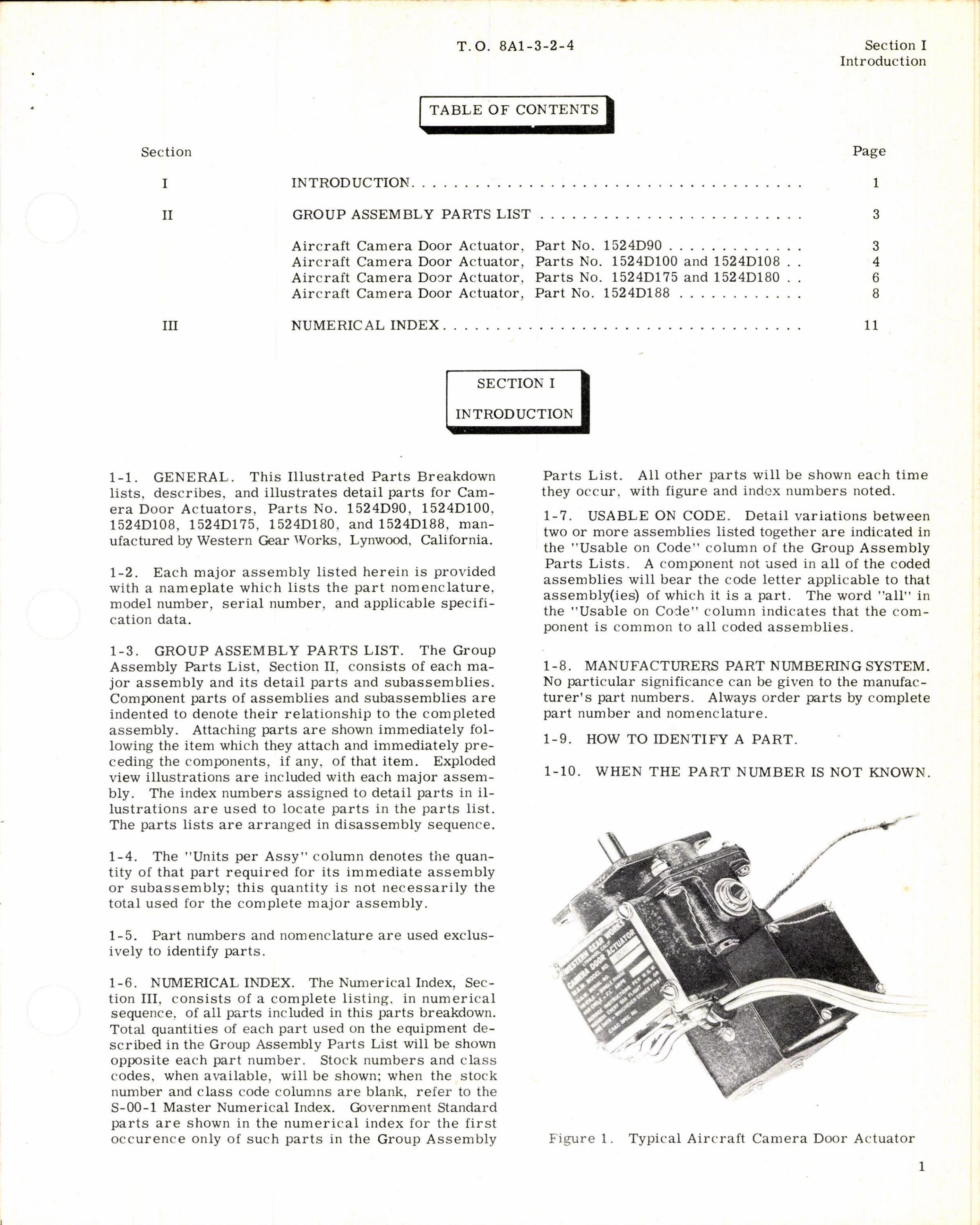 Sample page 3 from AirCorps Library document: Illustrated Parts Breakdown Camera Door Actuator