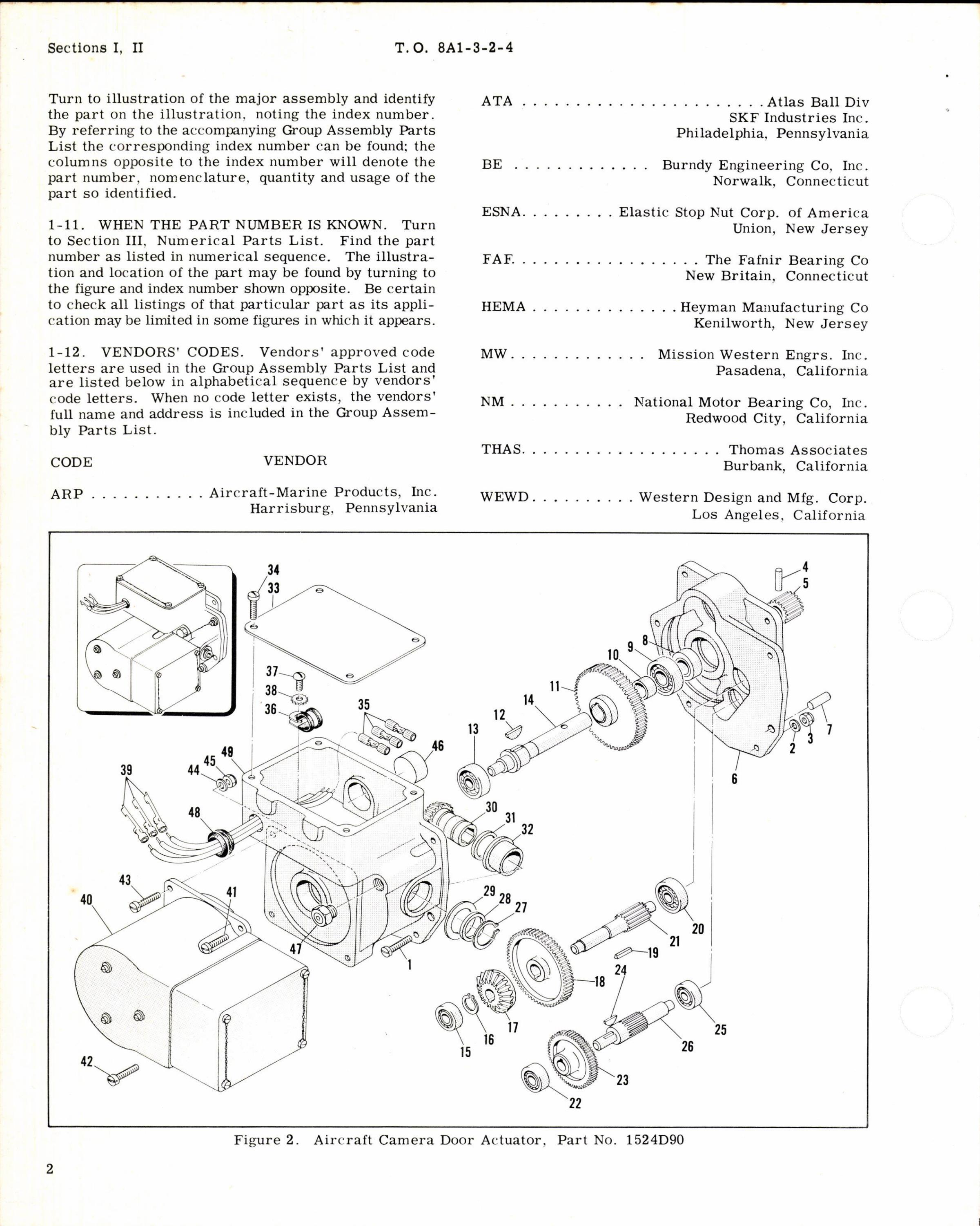 Sample page 4 from AirCorps Library document: Illustrated Parts Breakdown Camera Door Actuator