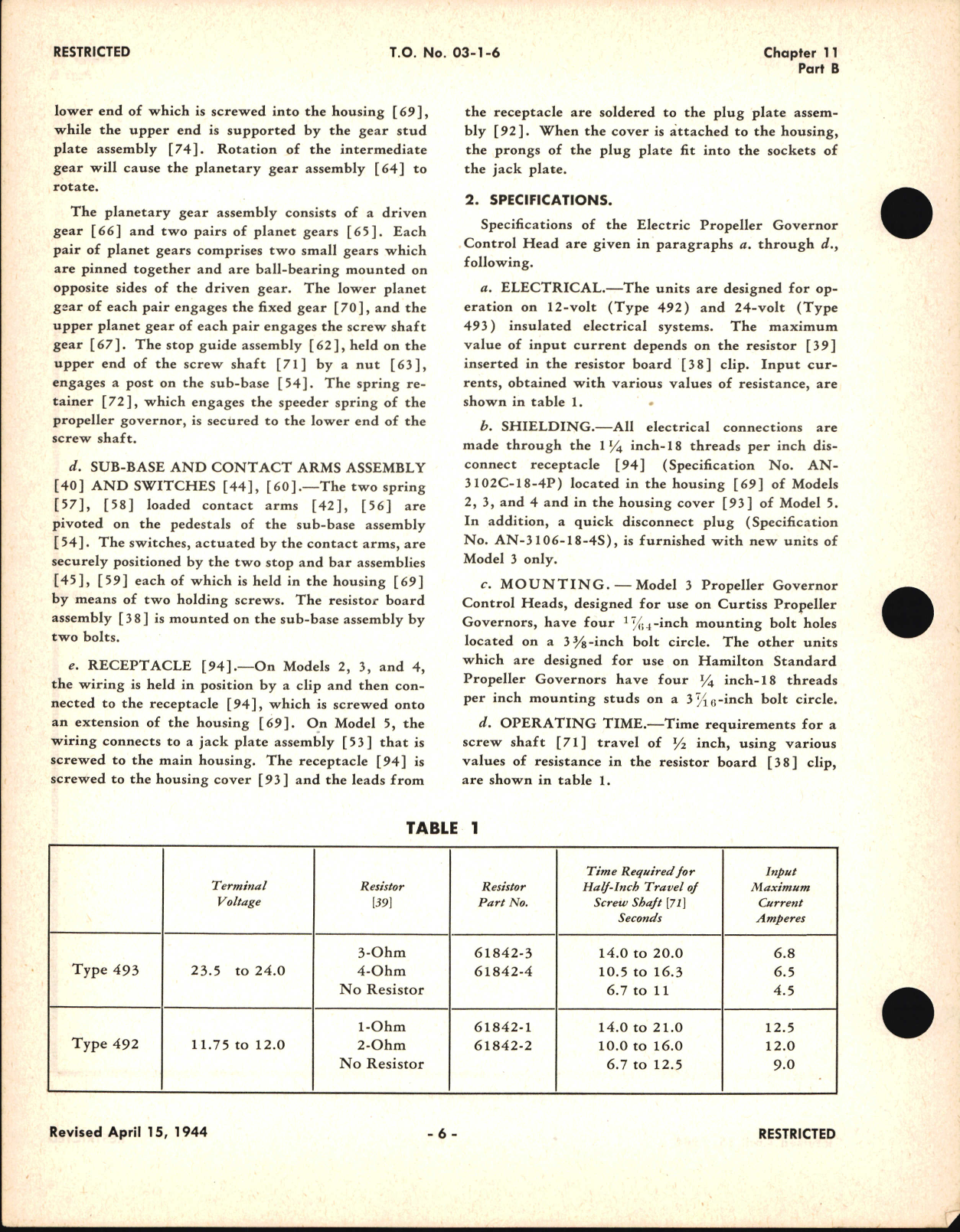 Sample page 6 from AirCorps Library document: Overhaul Instructions for Electric Propeller Governor Control Head
