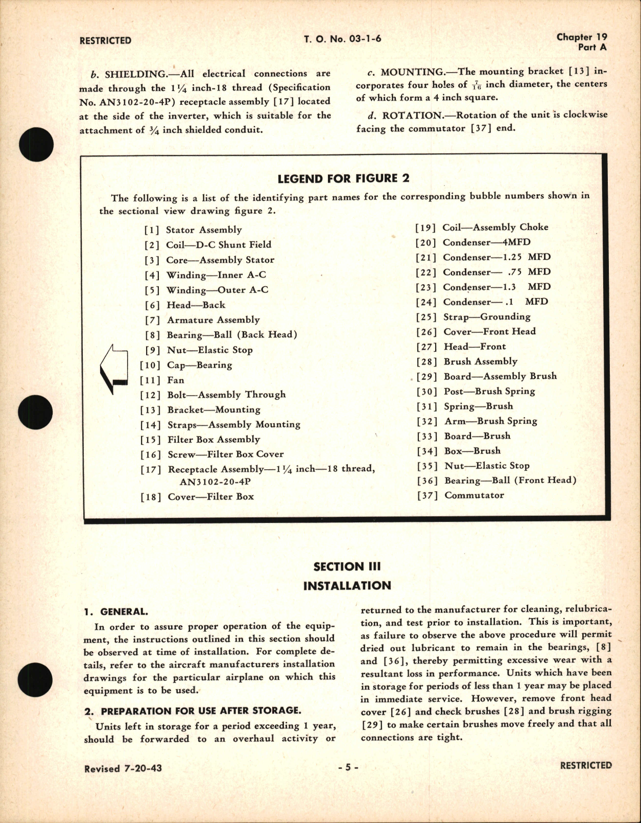 Sample page 5 from AirCorps Library document: Service and Maintenance Instructions for Type 778 Inverters