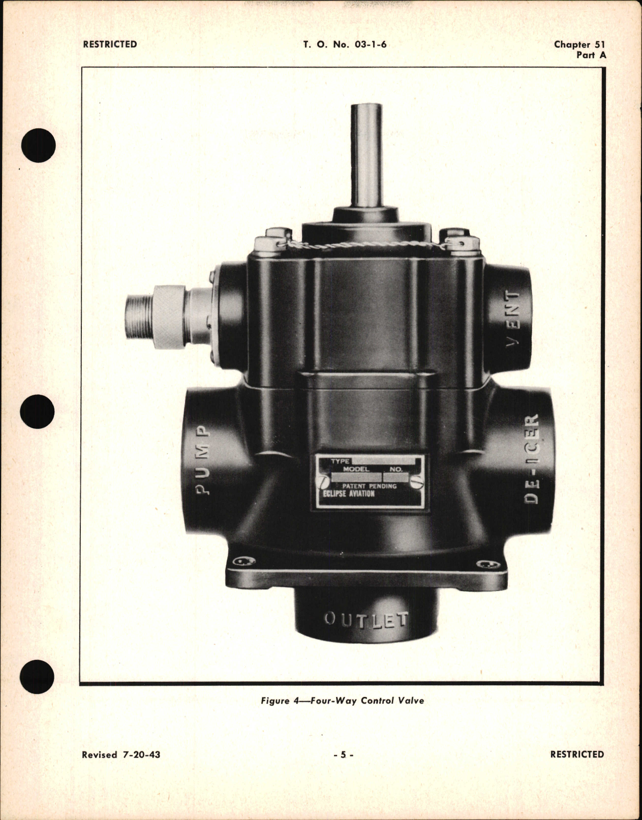 Sample page 5 from AirCorps Library document: Operation & Service Instructions for De-Icer Distributing Valves and 4-Way Control Valves, Ch 51 Part A