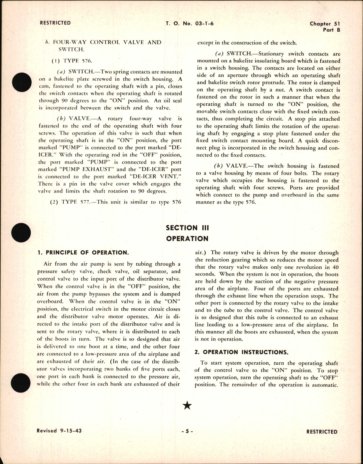 Sample page 5 from AirCorps Library document: Overhaul Instructions for De-Icer Distributing Valves and Four-Way Control Valves, Ch 51 Part B