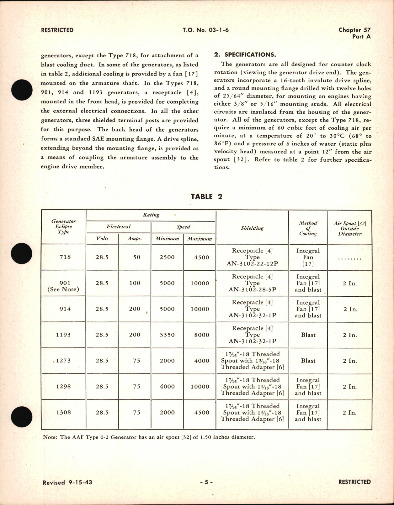 Sample page 5 from AirCorps Library document: Operating and Service Instructions for Engine Driven Single Voltage High Field Current D.C. Generators, Ch 57 Part A