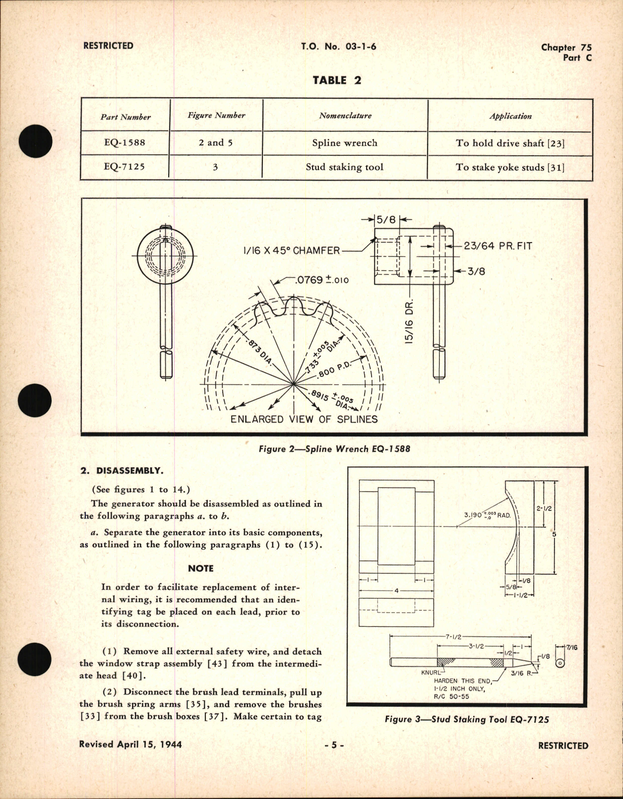 Sample page 5 from AirCorps Library document: Overhaul Instructions for A-C D-C Generator, Type 1097, Ch 75 Part C