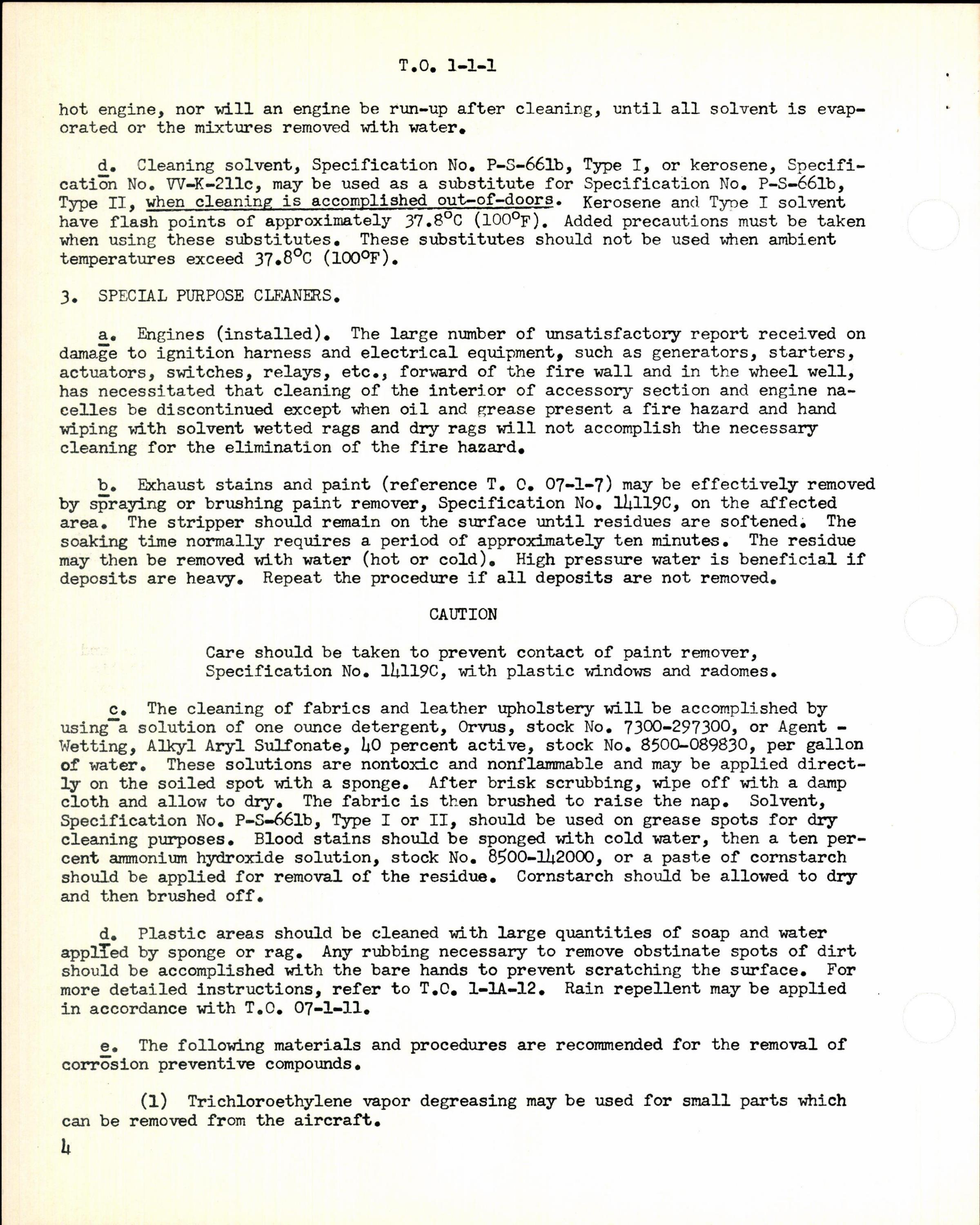 Sample page 4 from AirCorps Library document: Cleaning of Aeronautical Equipment