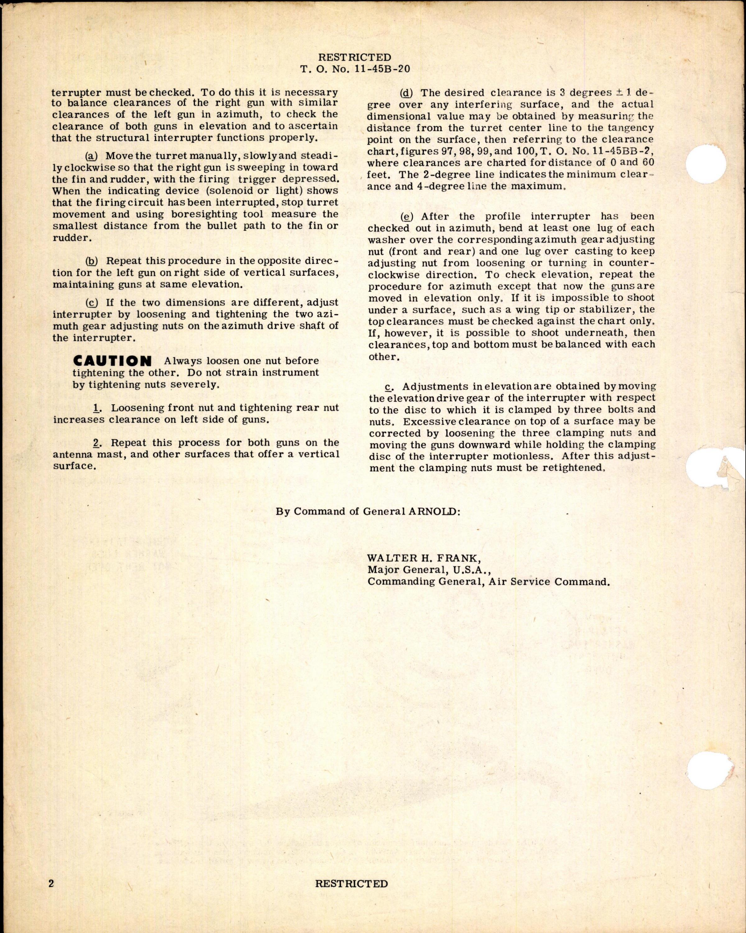 Sample page 2 from AirCorps Library document: Check of Alignment and Locking of Adjustment