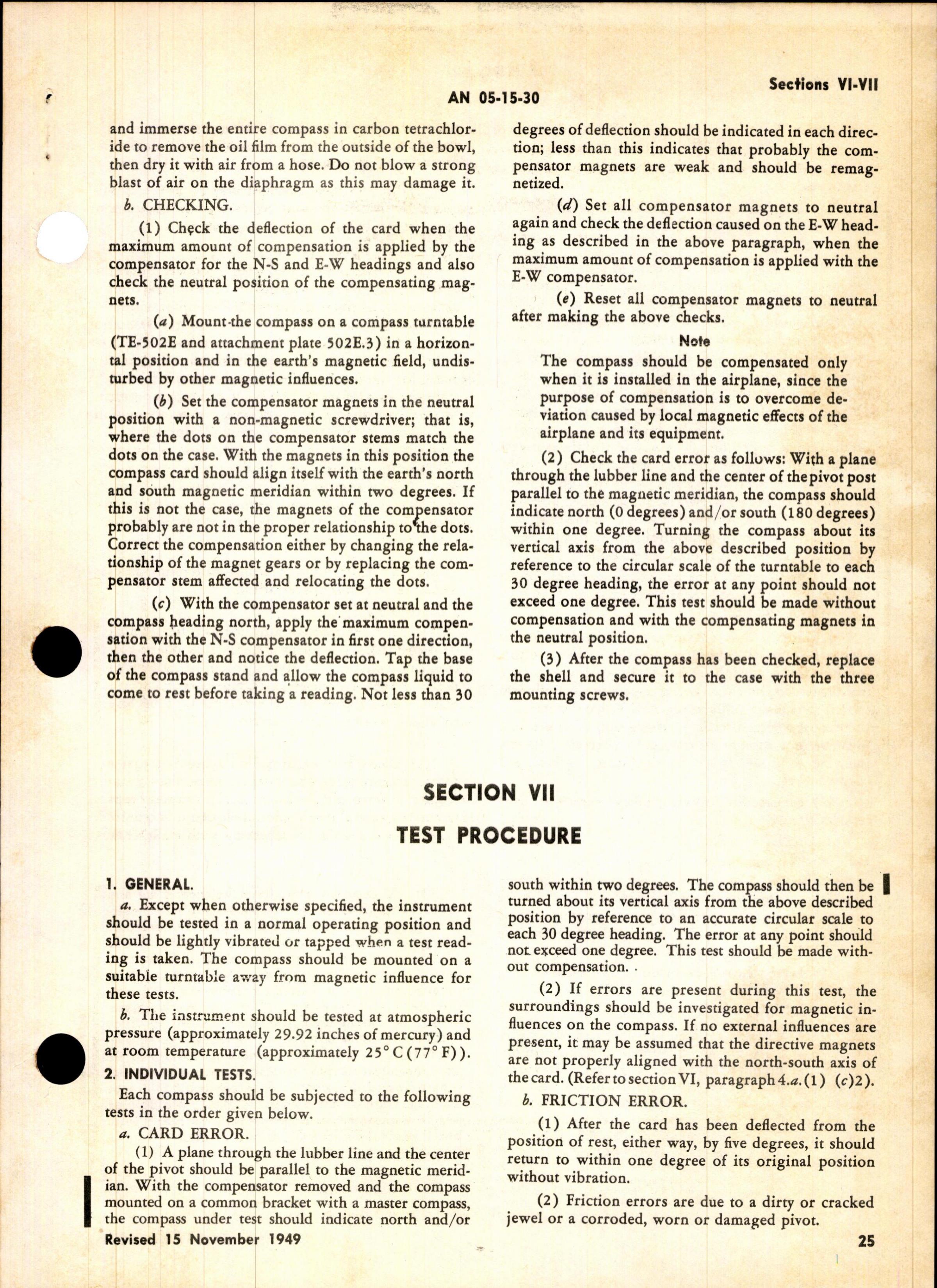 Sample page 3 from AirCorps Library document: Operation, Service & Overhaul Inst with Parts Catalog for Standby Compass Type B-21 (Kollsman)