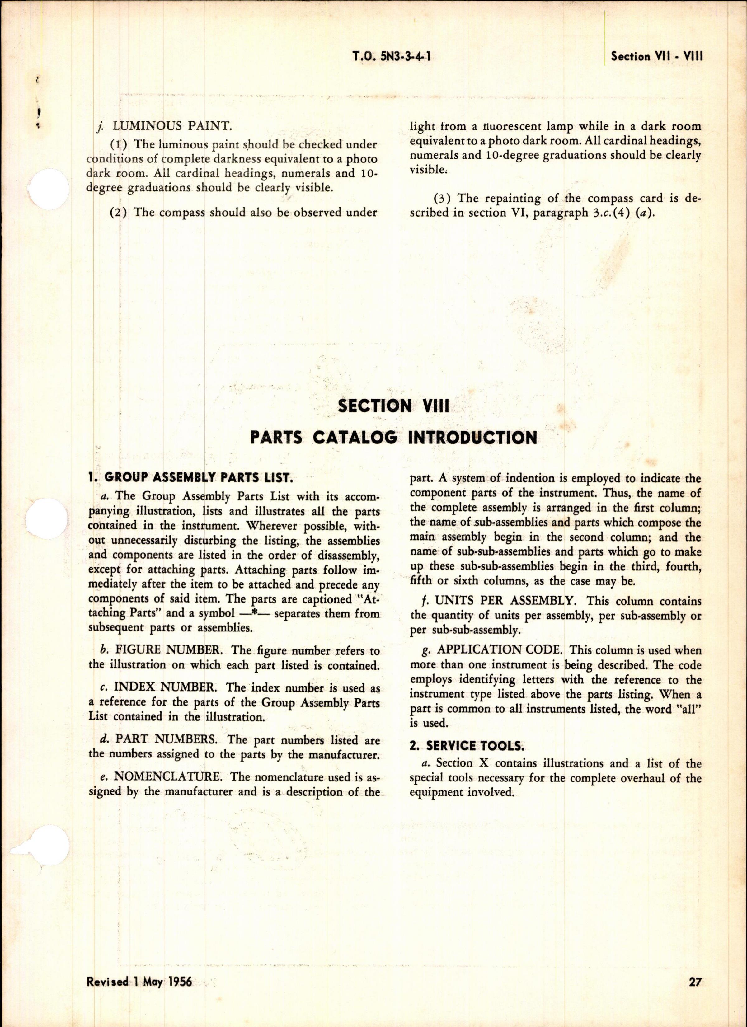 Sample page 5 from AirCorps Library document: Operation, Service & Overhaul Inst with Parts Catalog for Standby Compass Type B-21 (Kollsman)