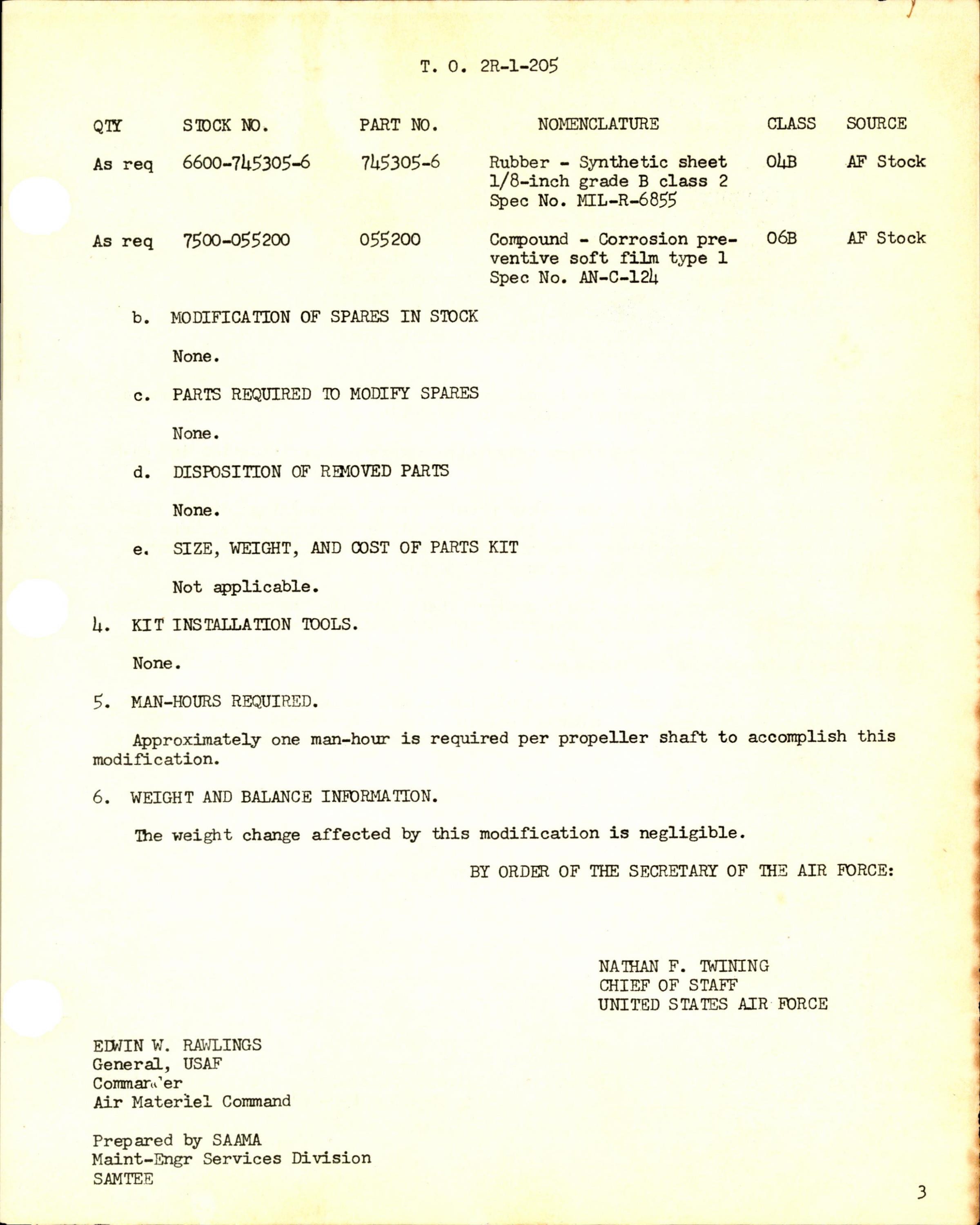 Sample page 3 from AirCorps Library document: Corrosion Preventative Treatment of Engine Propeller Shafts