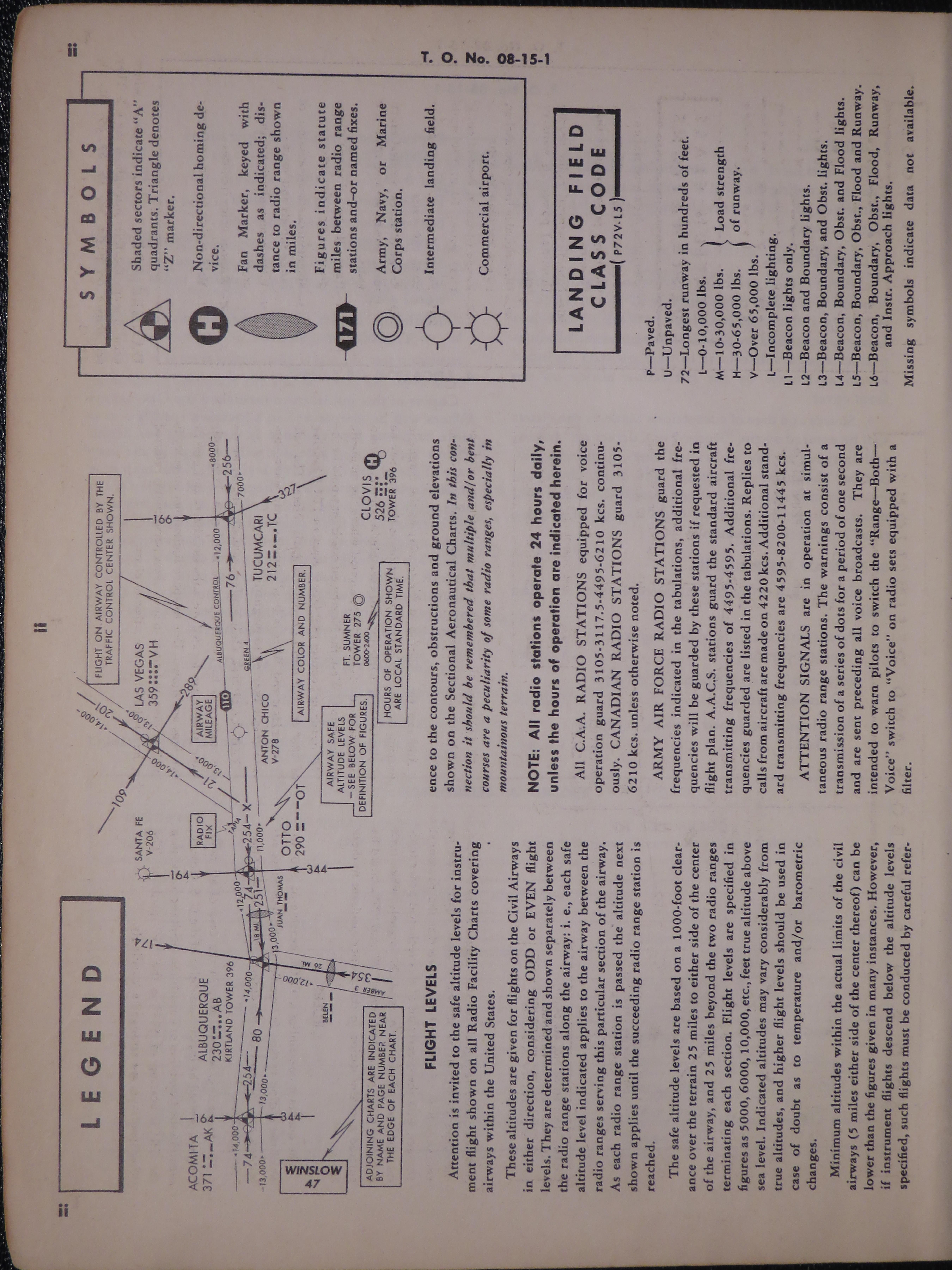 Sample page 4 from AirCorps Library document: Army Air Forces Radio Facility Charts