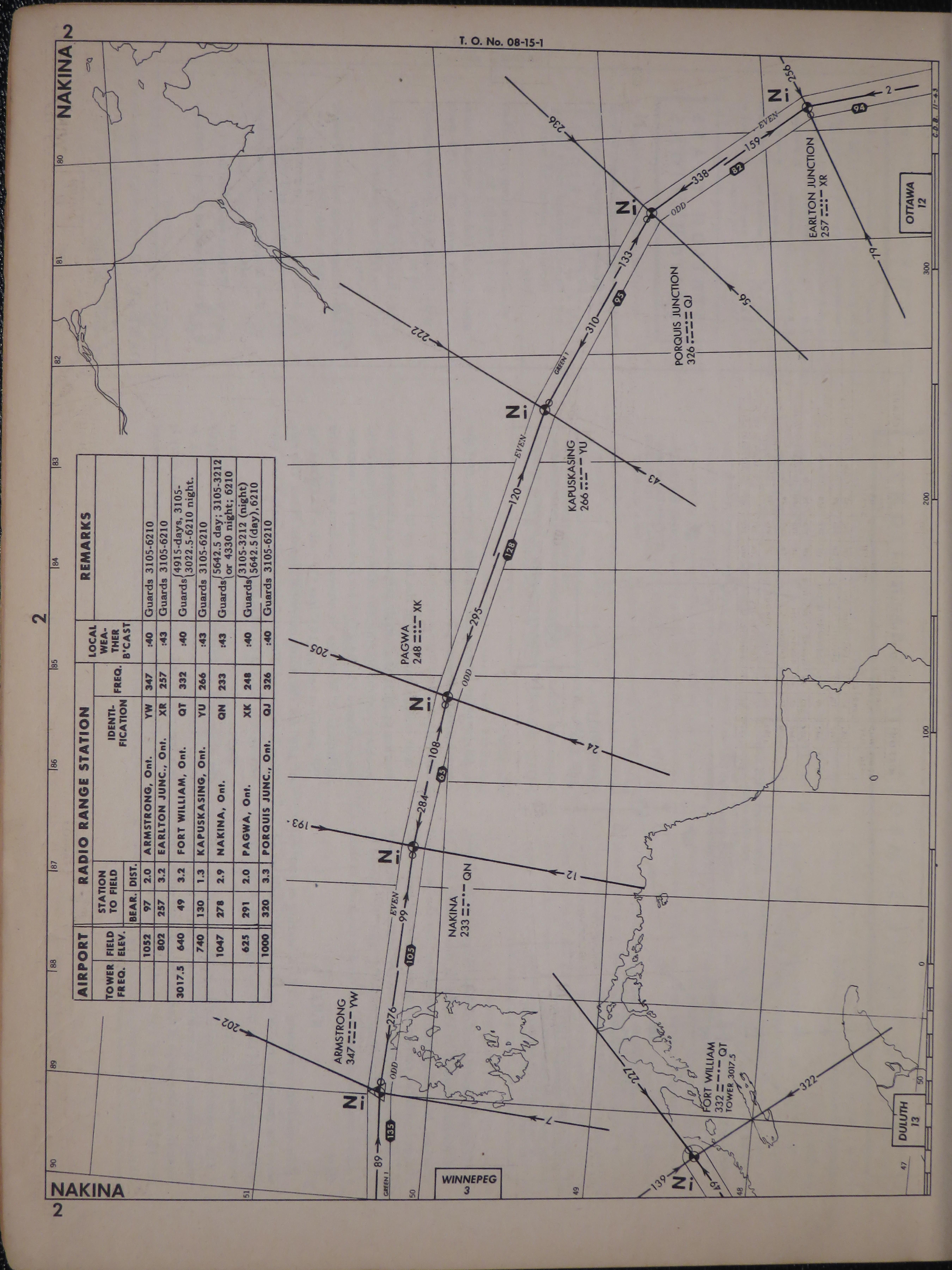 Sample page 6 from AirCorps Library document: Army Air Forces Radio Facility Charts