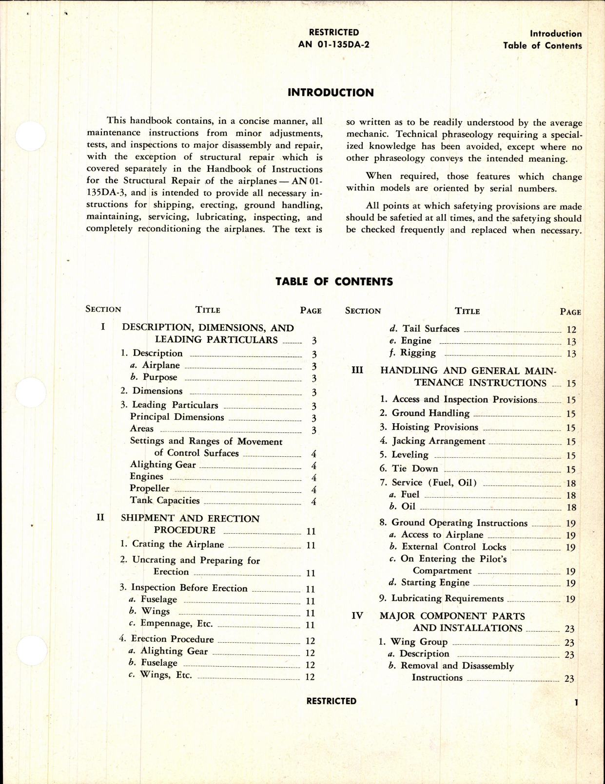 Sample page 5 from AirCorps Library document: Erection and Maintenance Instructions for L-2, L-2A, and L-2B Airplanes