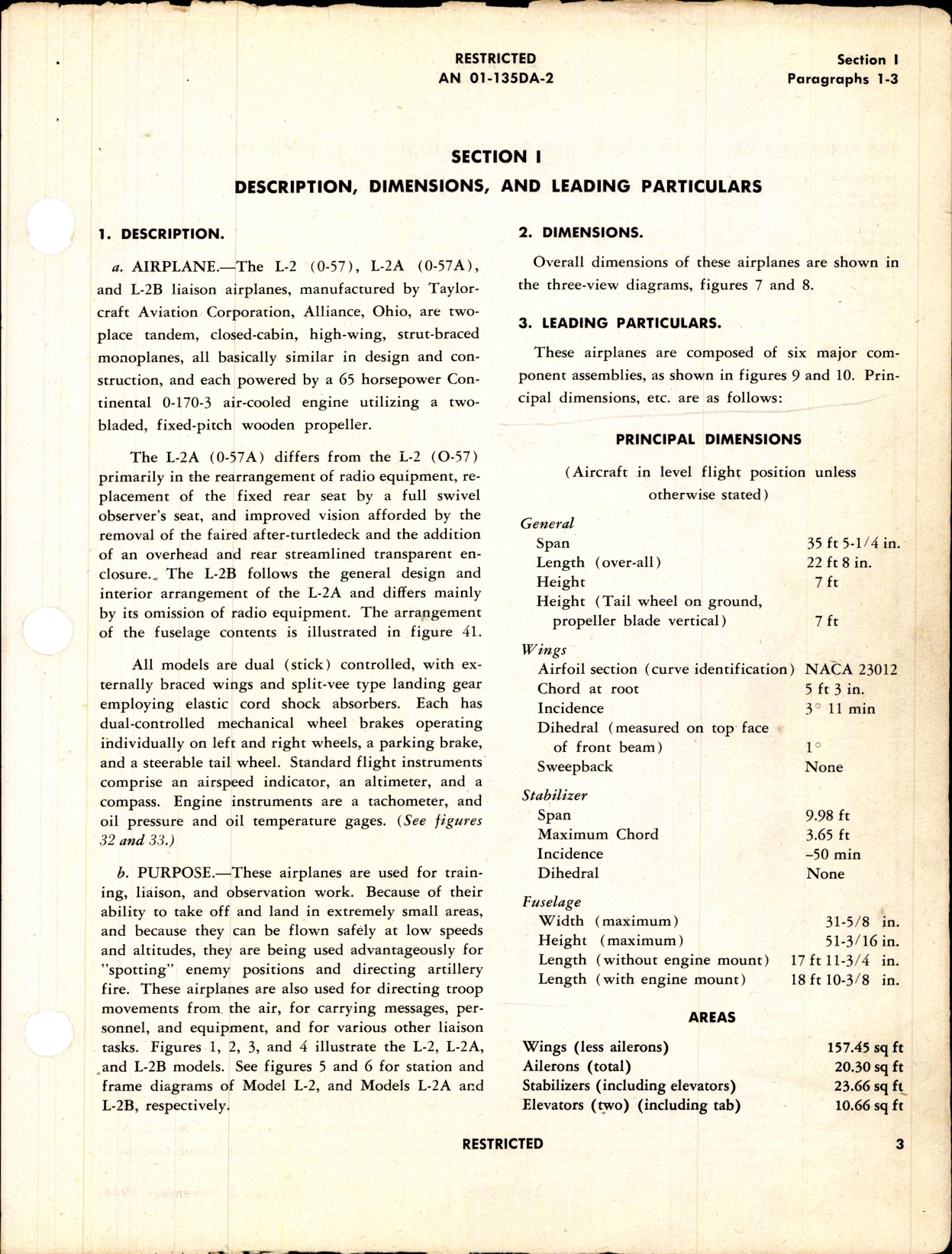 Sample page 7 from AirCorps Library document: Erection and Maintenance Instructions for L-2, L-2A, and L-2B Airplanes