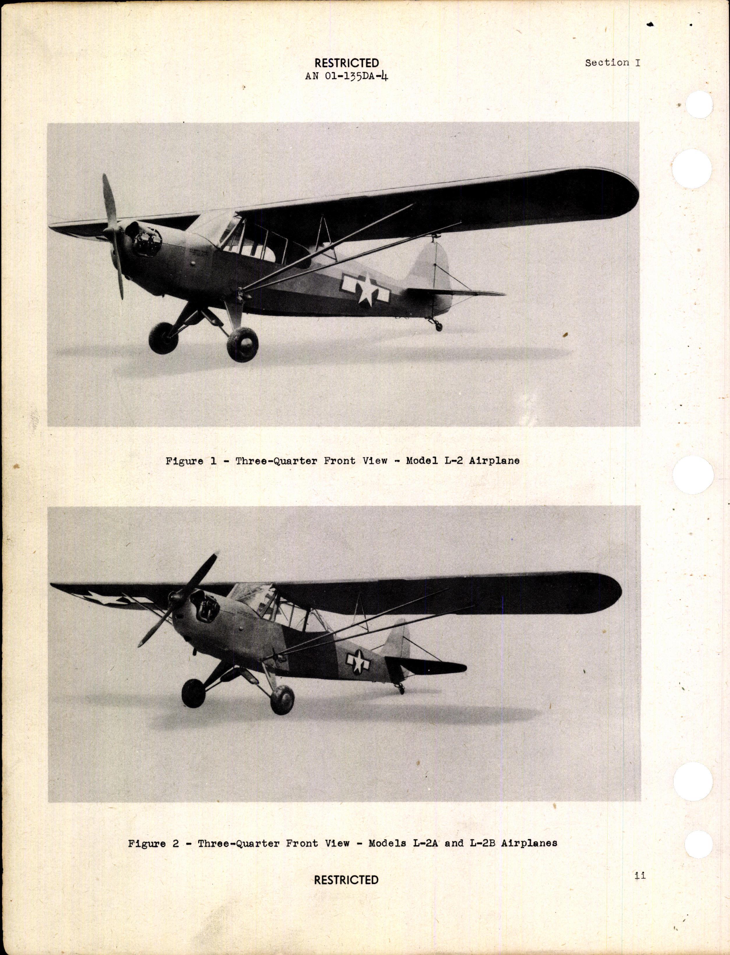 Sample page 4 from AirCorps Library document: Parts Catalog for L-2, L-2A, and L-2B Airplanes