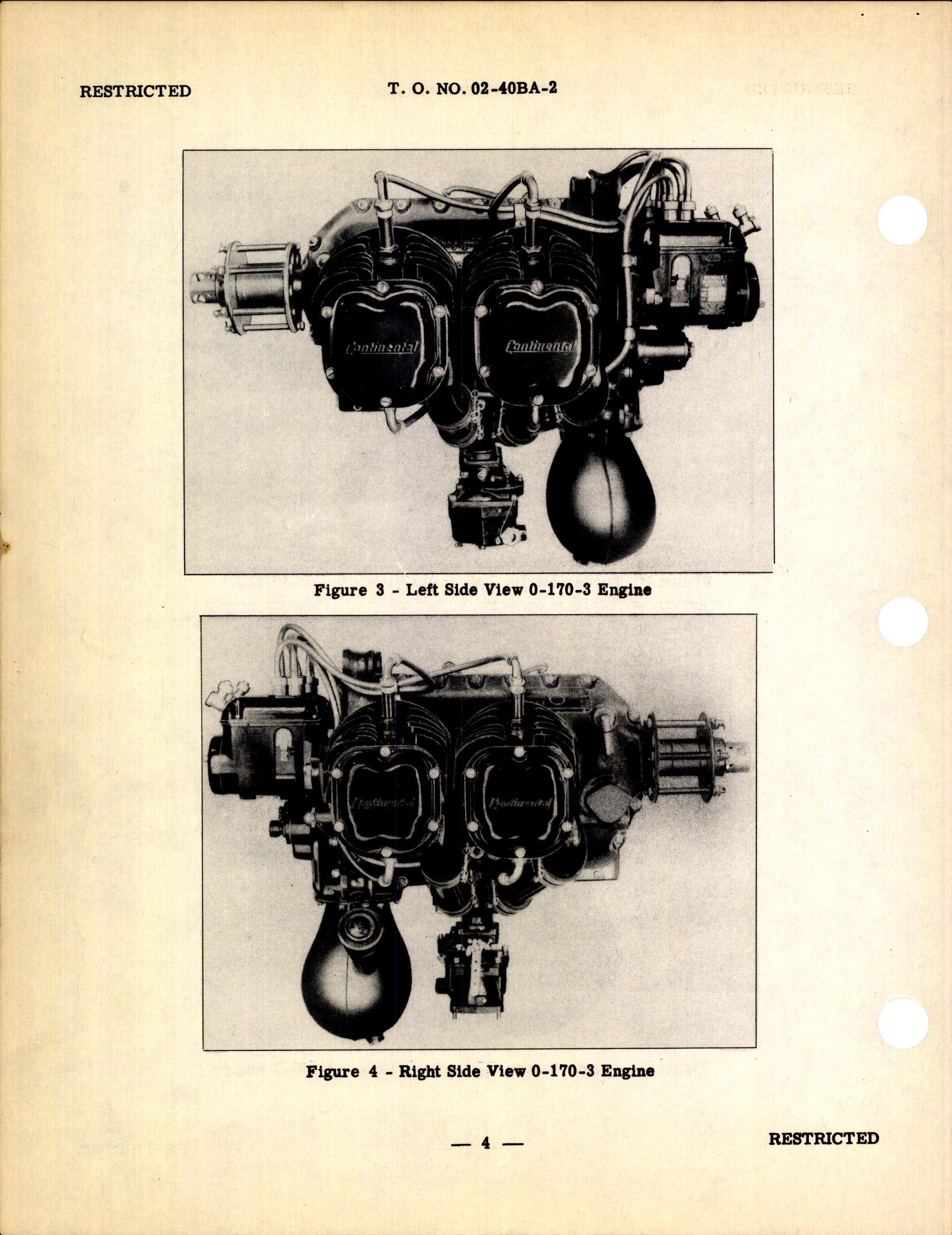 Sample page 6 from AirCorps Library document: Service Instructions for the Model 0-170-3 Engine & Associated Models
