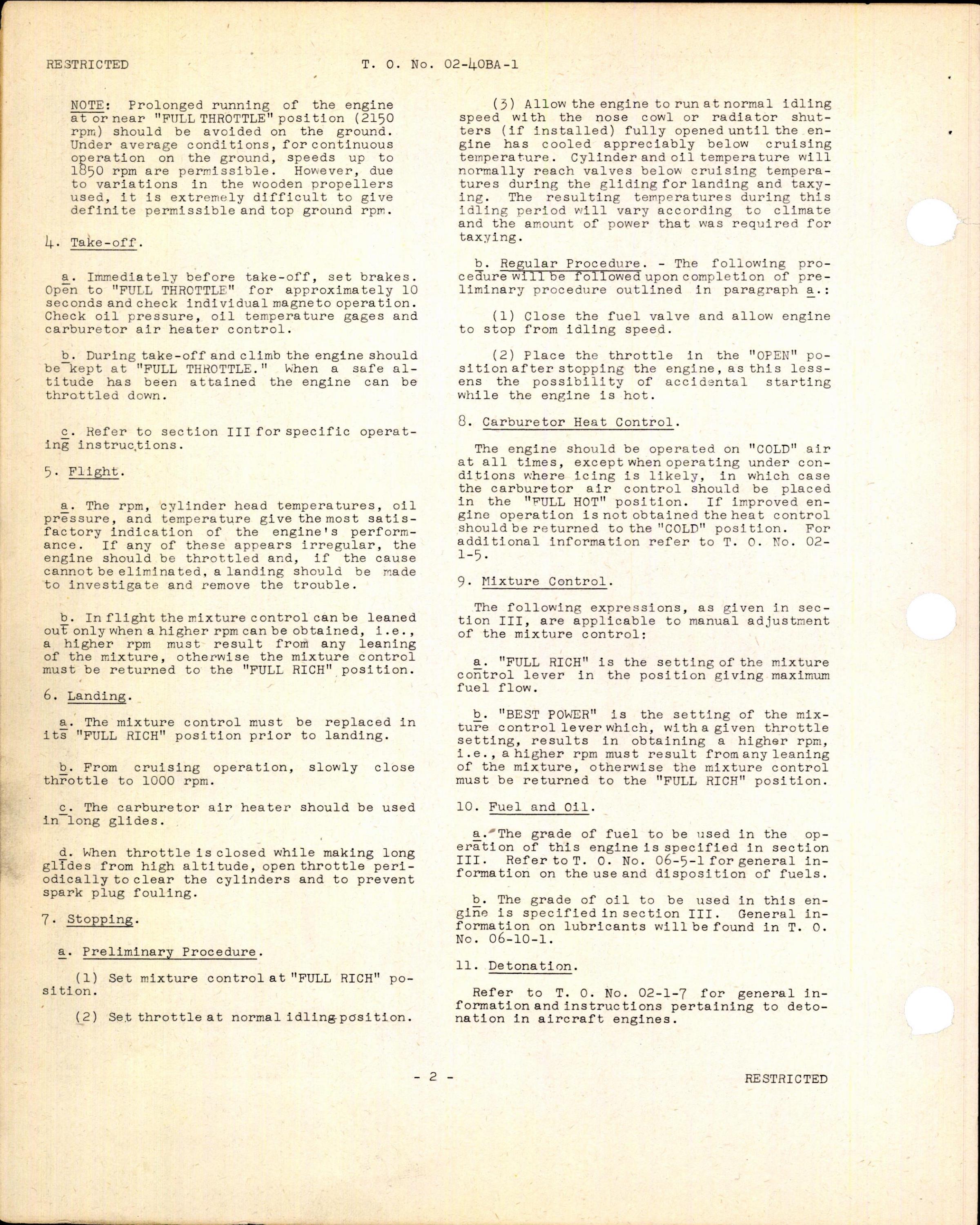 Sample page 6 from AirCorps Library document: Operation Instructions for 0-170-3 Aircraft Engine