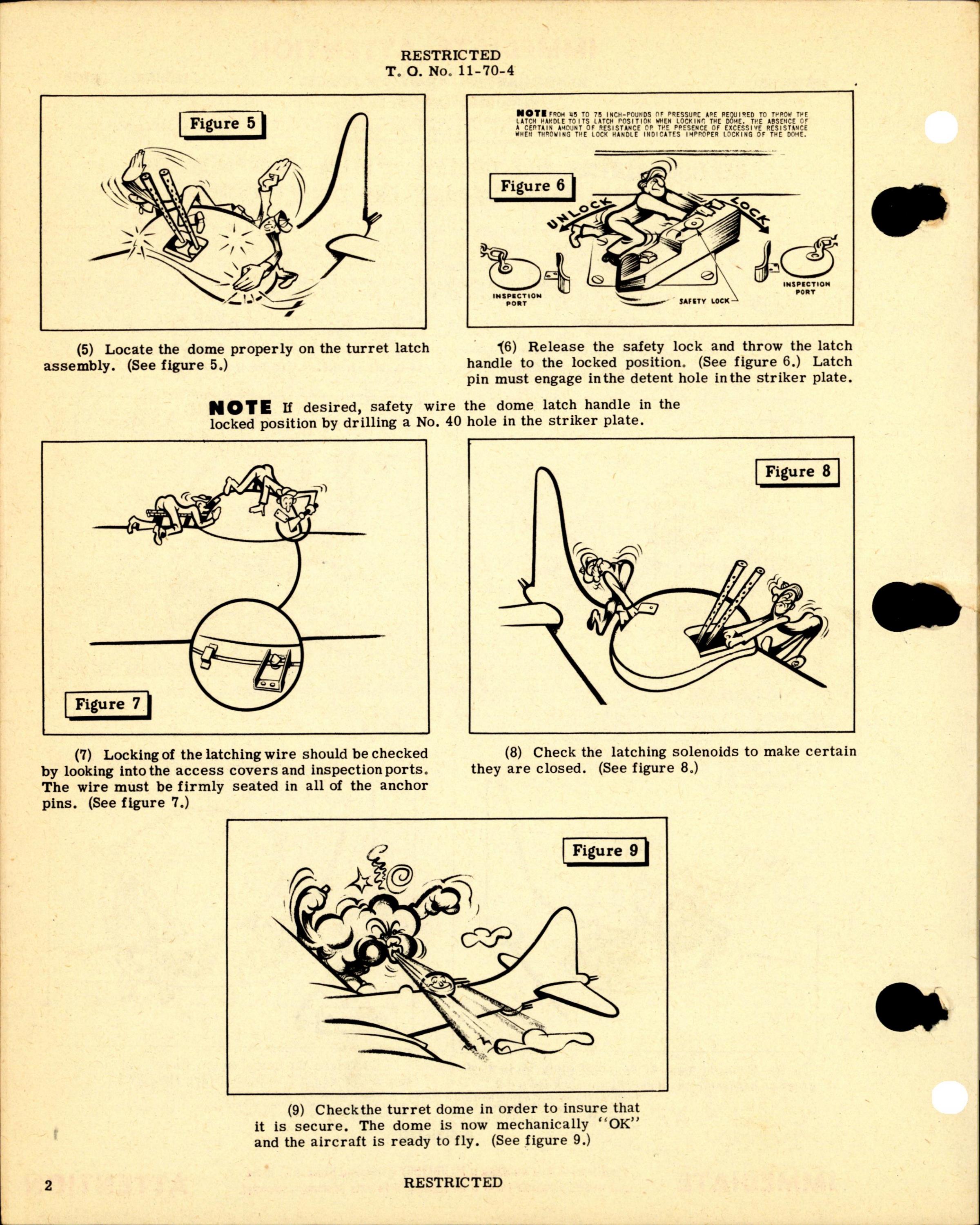 Sample page 2 from AirCorps Library document: Procedure for Installation of Machine Gun Turret Domes