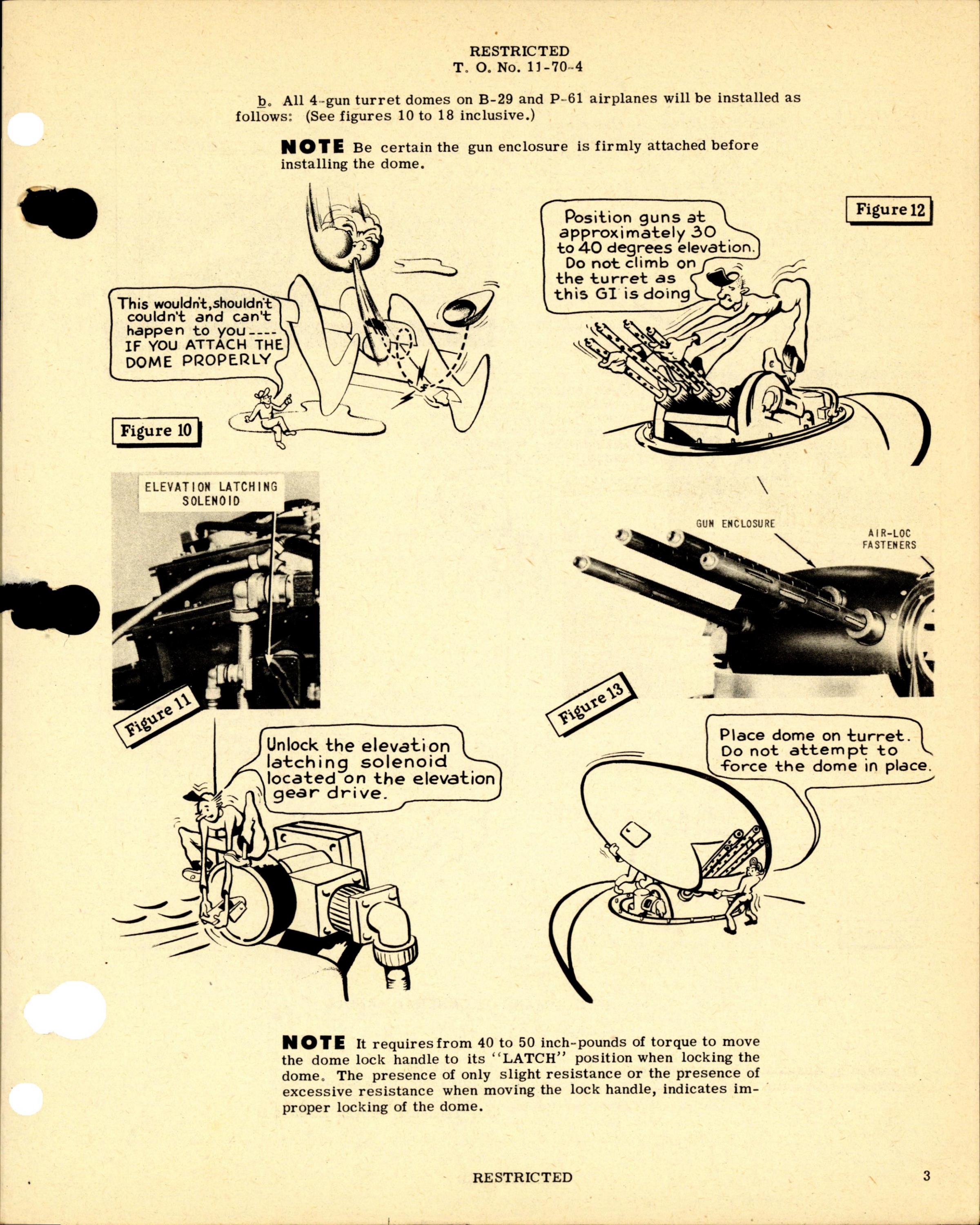 Sample page 3 from AirCorps Library document: Procedure for Installation of Machine Gun Turret Domes