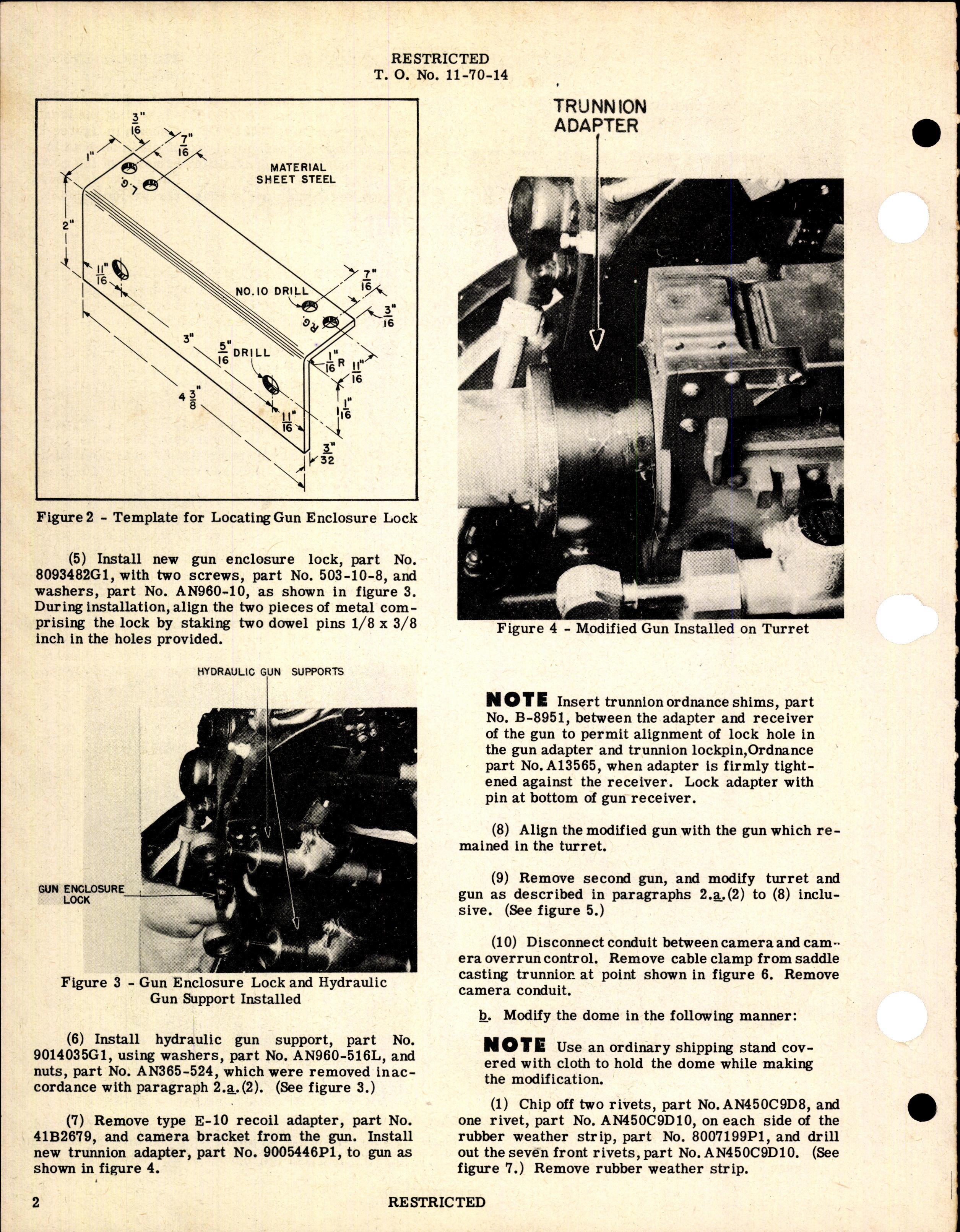 Sample page 2 from AirCorps Library document: Modification of Upper Two-Gun Turret