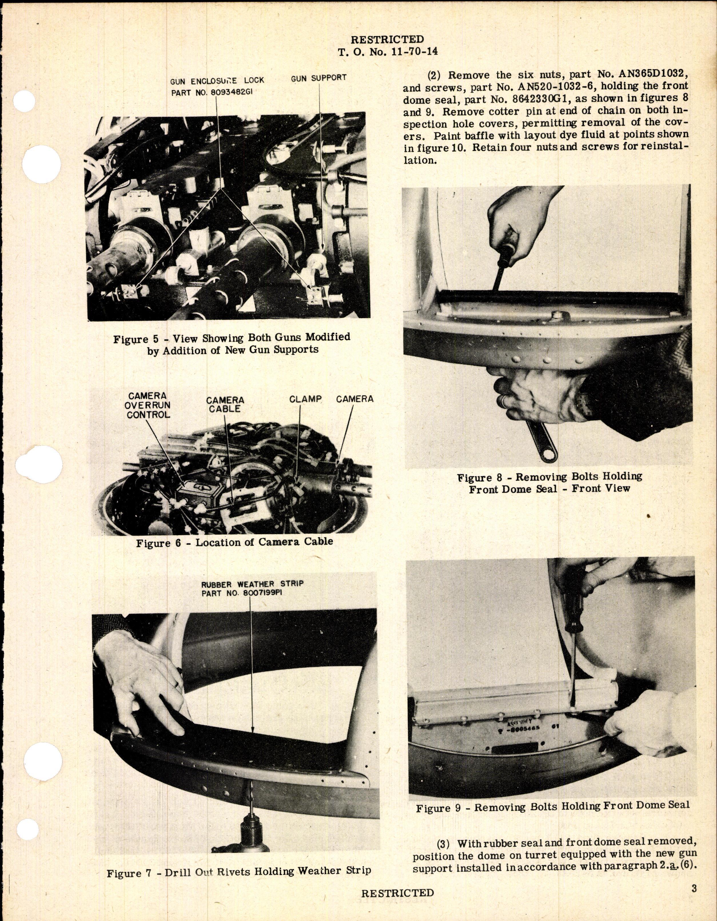 Sample page 3 from AirCorps Library document: Modification of Upper Two-Gun Turret