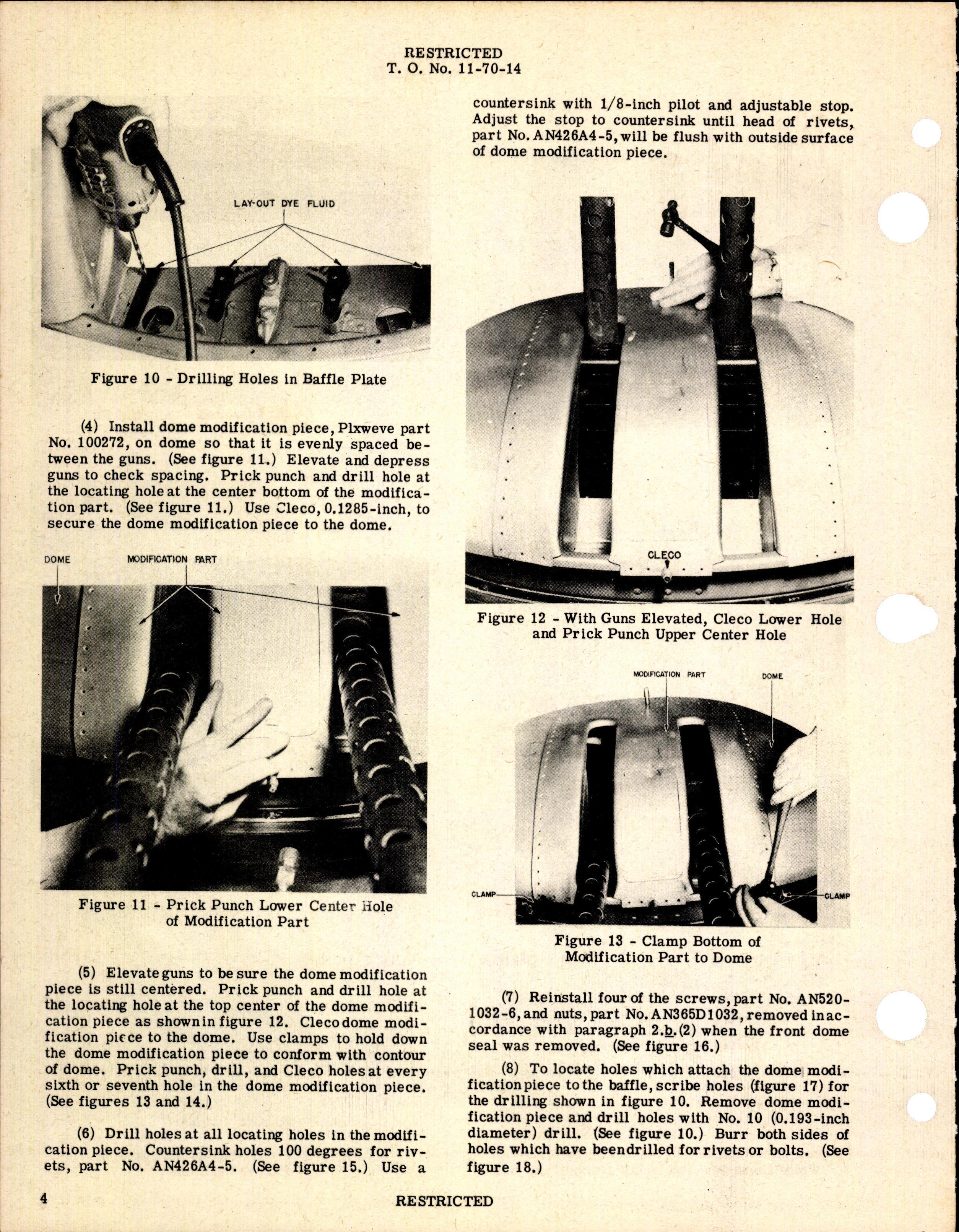 Sample page 4 from AirCorps Library document: Modification of Upper Two-Gun Turret