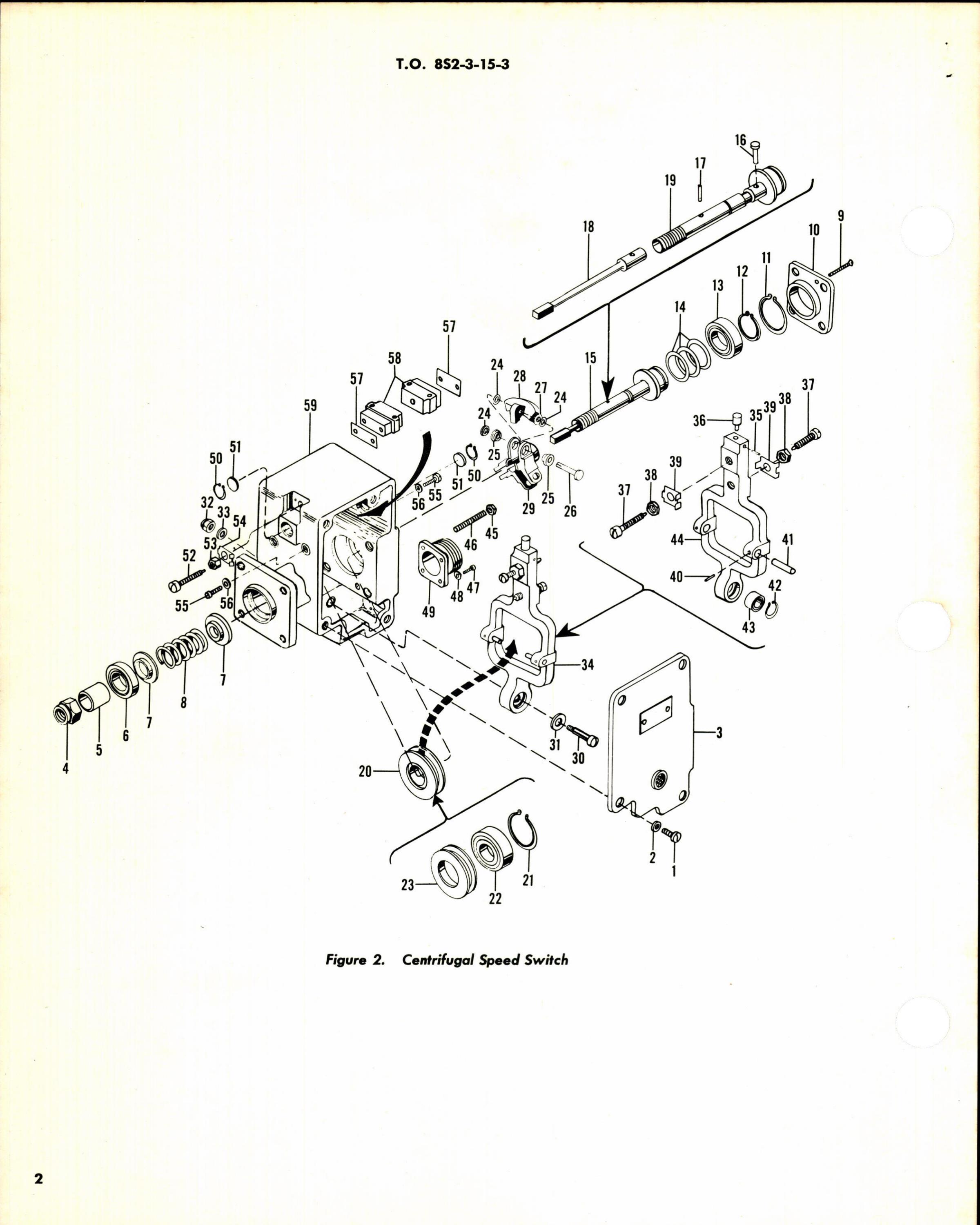 Sample page 2 from AirCorps Library document: Overhaul Instructions with Parts Breakdown for Centrifugal Speed Switch 143D165G1 and G2