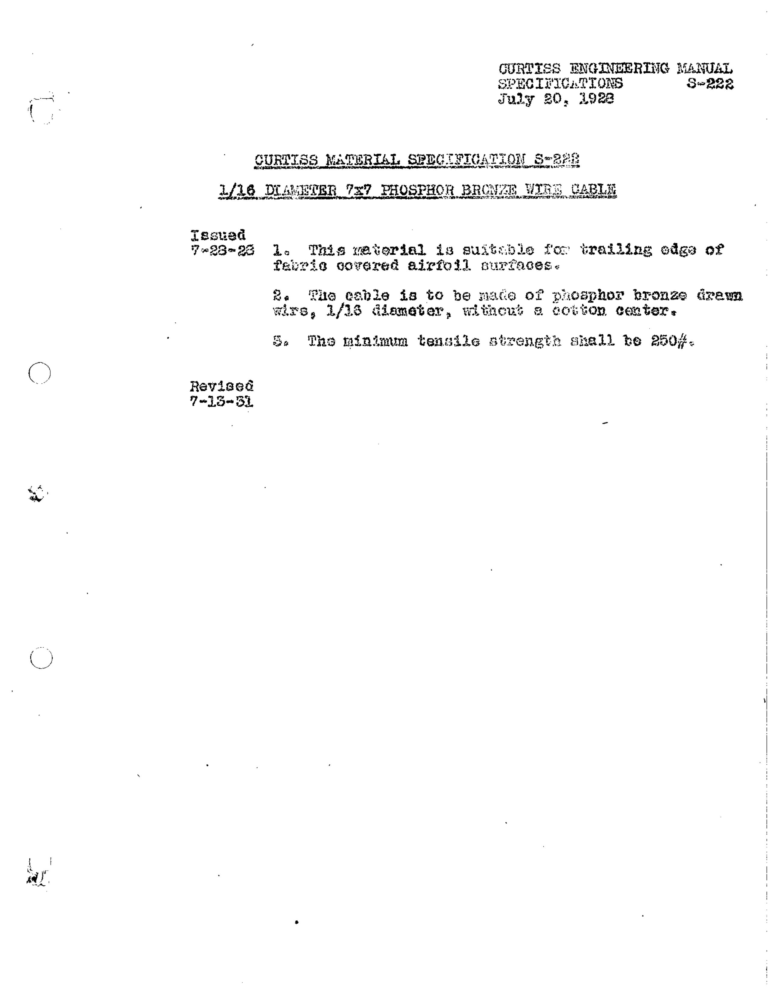 Sample page 2 from AirCorps Library document: Curtiss Engineering Manual - Specifications
