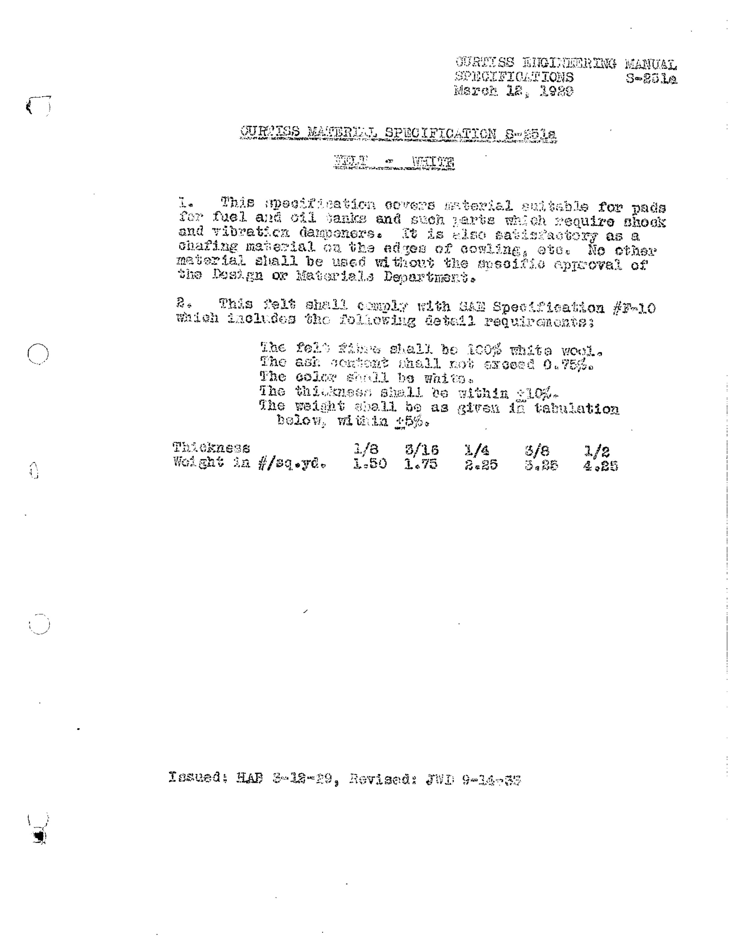 Sample page 4 from AirCorps Library document: Curtiss Engineering Manual - Specifications