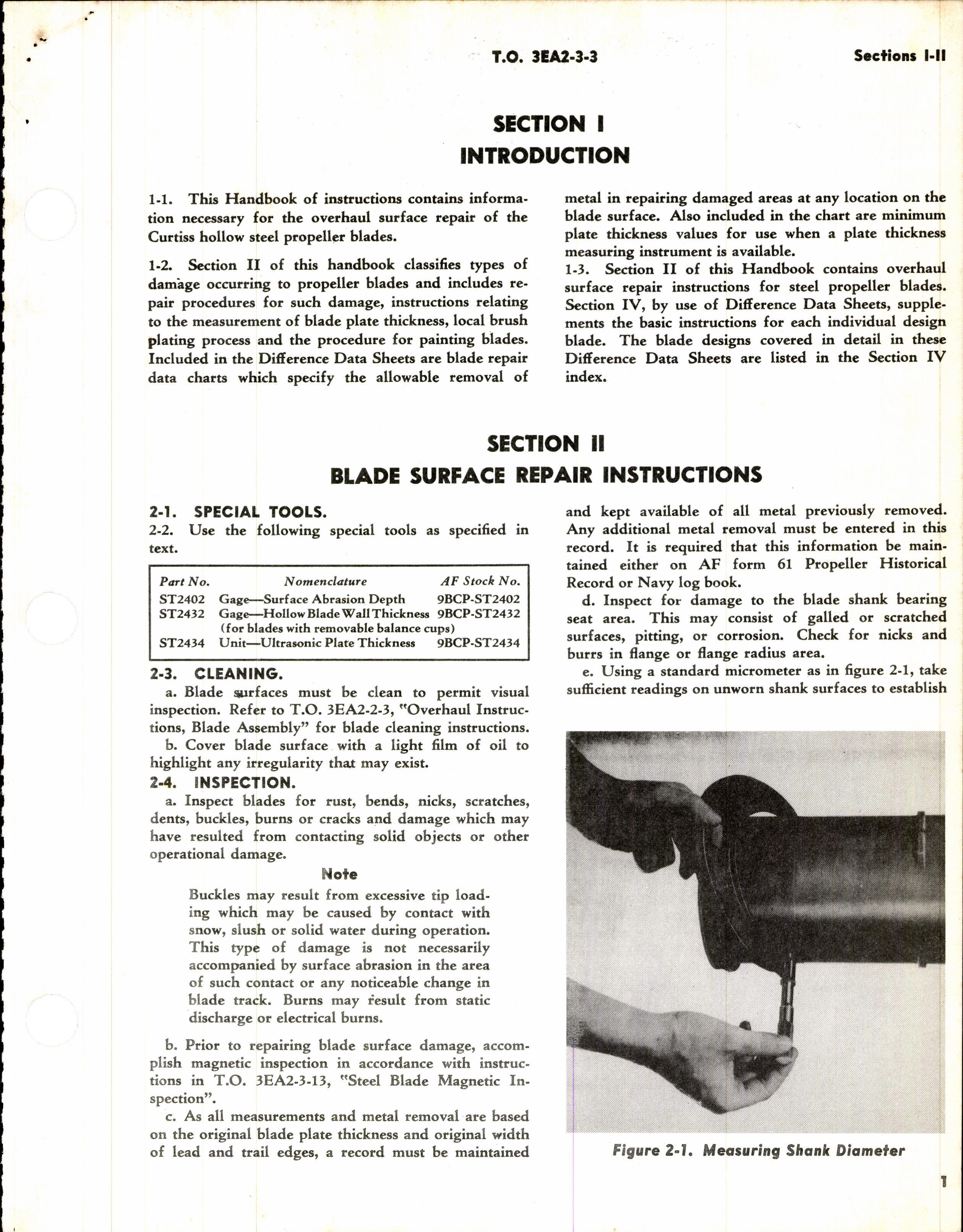 Sample page 3 from AirCorps Library document: Overhaul Instructions for Curtiss-Wright Blade Surface Repair