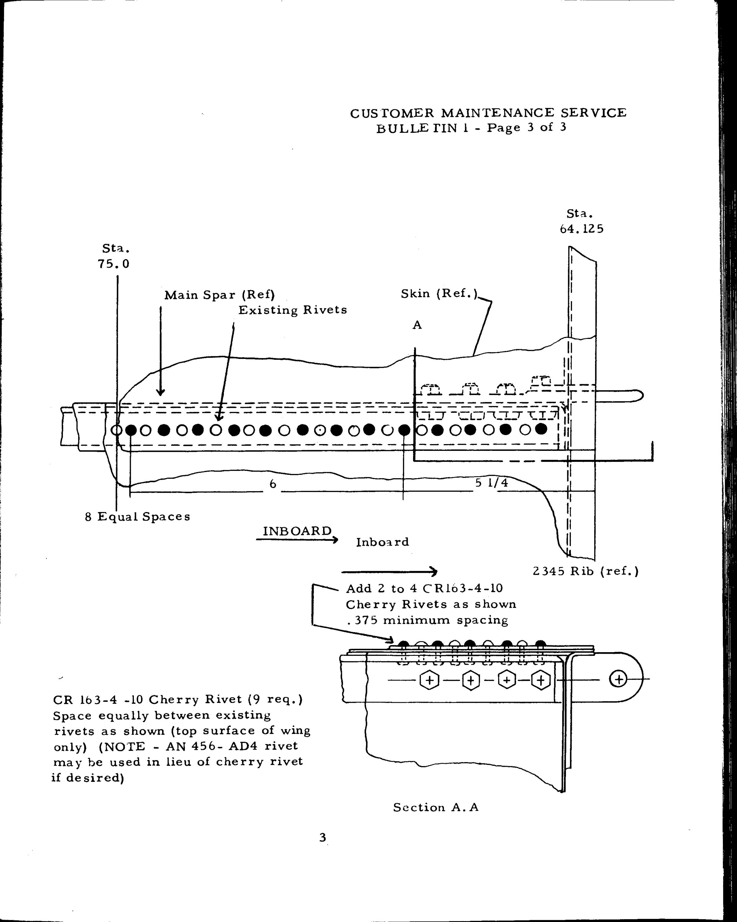 Sample page 7 from AirCorps Library document: Customer Service Maintenance Bulletins