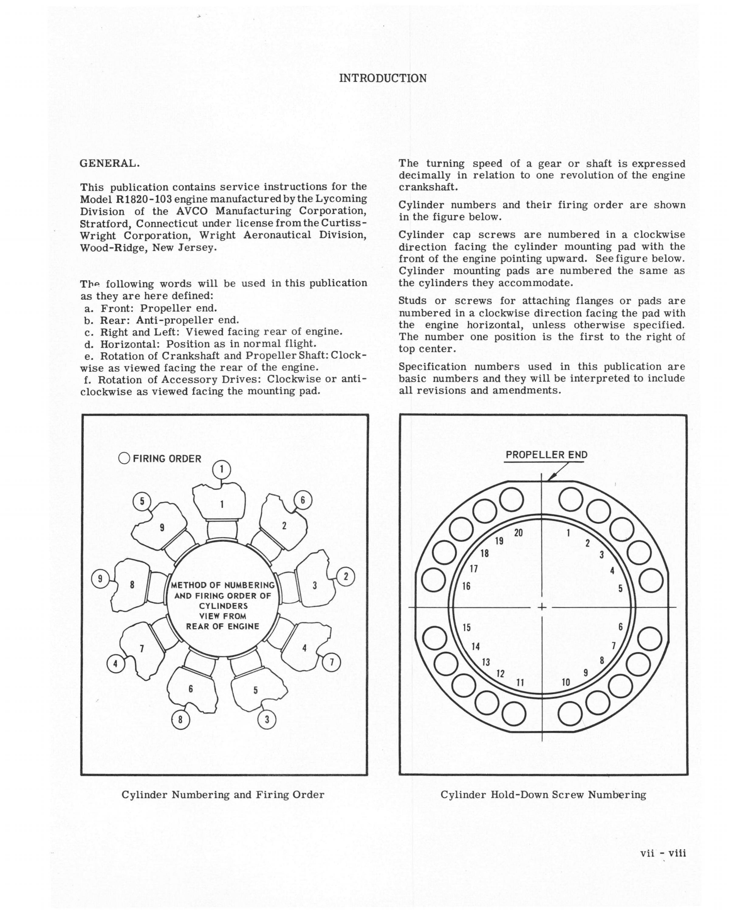 Sample page 9 from AirCorps Library document: Service Instructions for Model R-1820-103 Engine